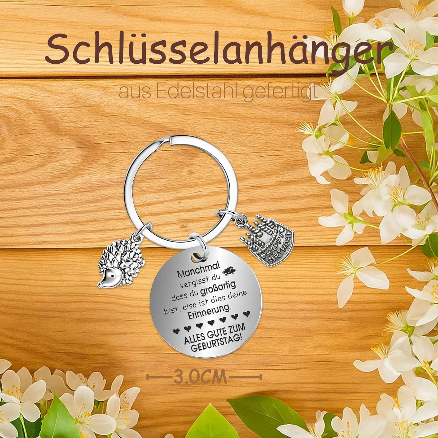 Thumbnail 4 de Farbeele Positive Igel und Glücksbringer-Schlüsselanhänger – Pocket Hug