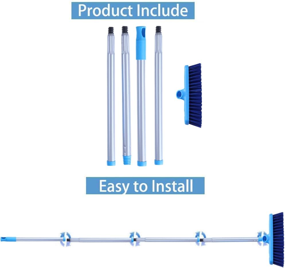 Thumbnail 5 de YONILL Deck Brush with Long Handle – 50" Adjustable Floor Scrub Brush for Shower, Tub, Tile & More