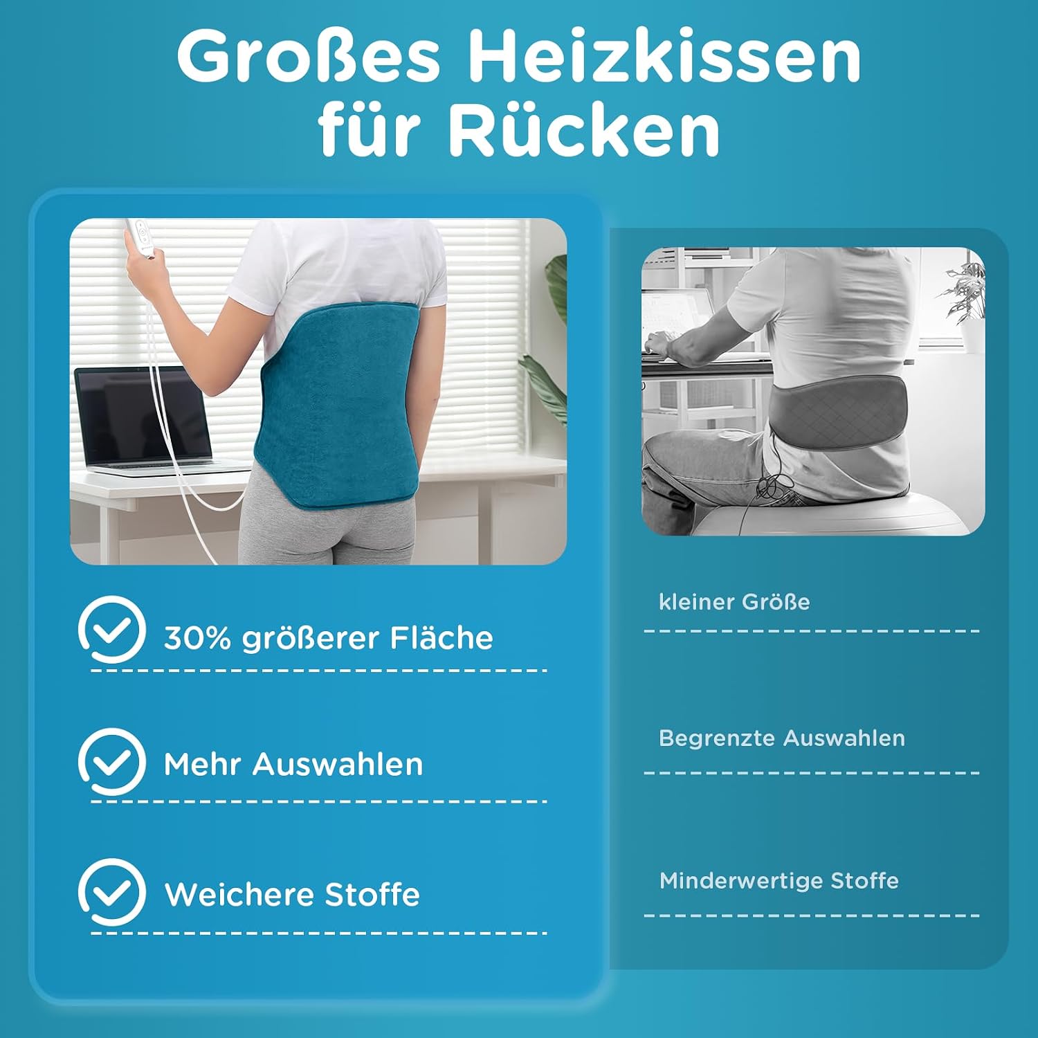 Thumbnail 5 de Comfytemp Heizkissen Rücken 39x61 cm
