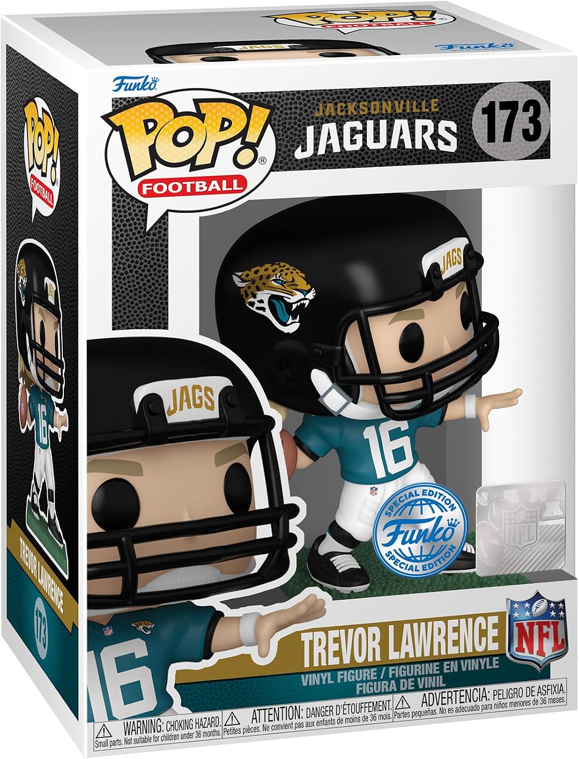 Detalle de Funko 65688 Pop! NFL Jaguars Trevor Lawrence Vinyl Figure, 9 cm