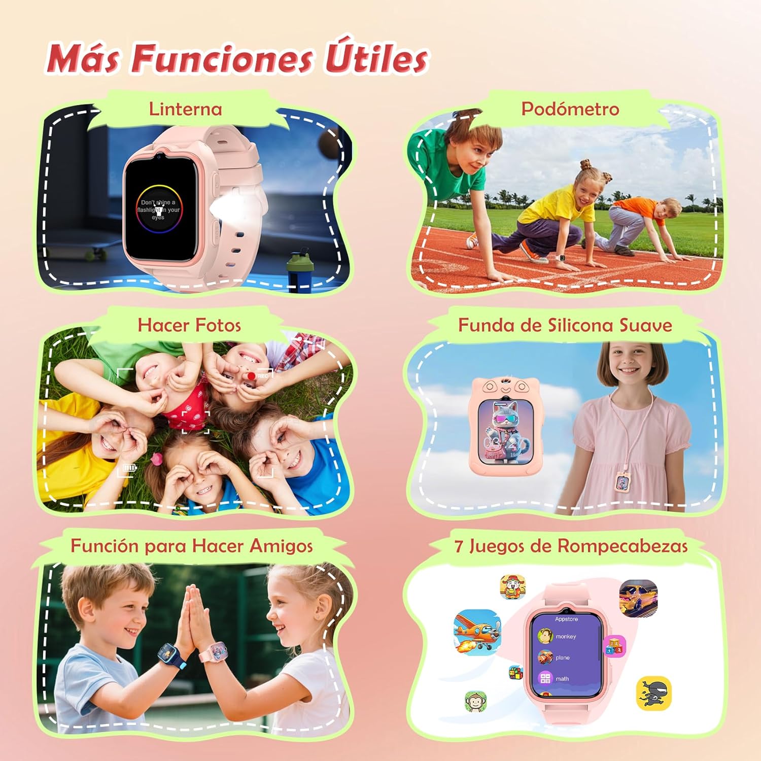 Detalle 2 de 4G Reloj Inteligente Niños con GPS y Llamadas Pink