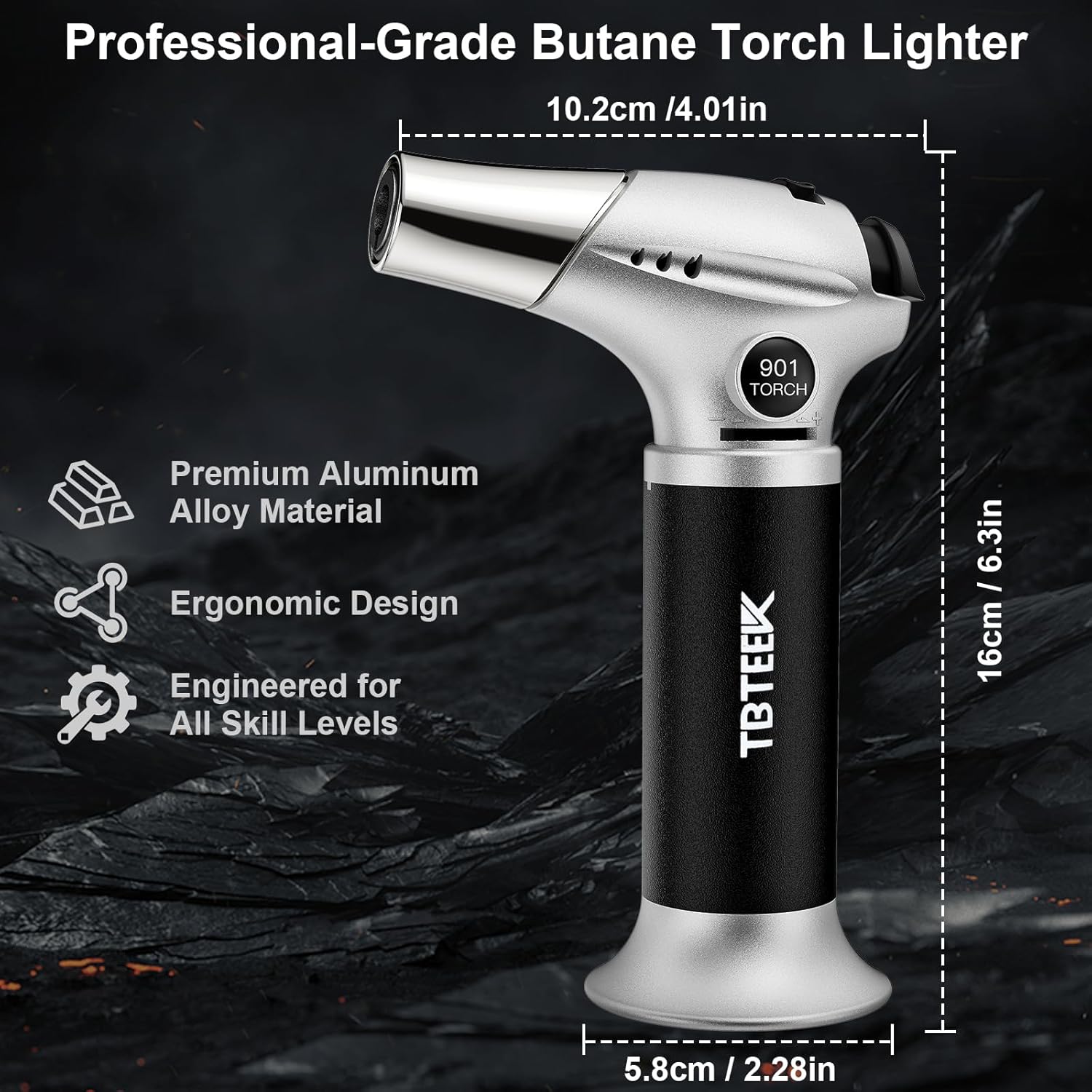 Thumbnail 2 de TBTEEK Butane Torch Adjustable Flame for Cooking