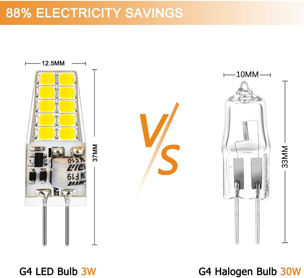 Detalle 2 de Auting Bombillas G4 LED 12V 3W 300LM 6000K 10 unidades