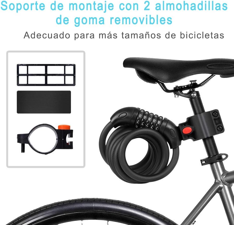 Thumbnail 4 de REHKITTZ Candado Cadena 120 cm combinacion 5 dígitos