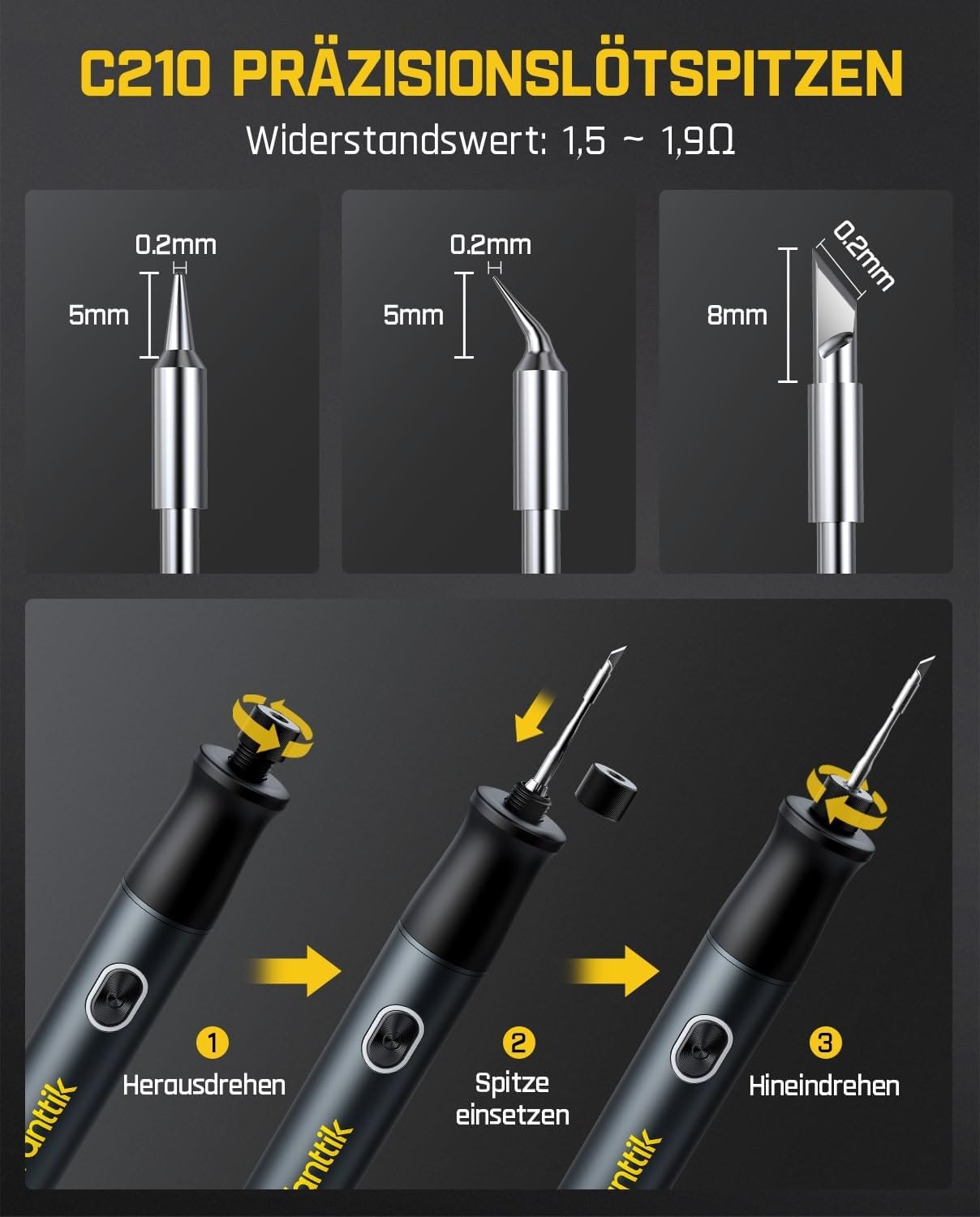 Thumbnail 3 de Fanttik T1 Max Lötkolben 2600 mAh