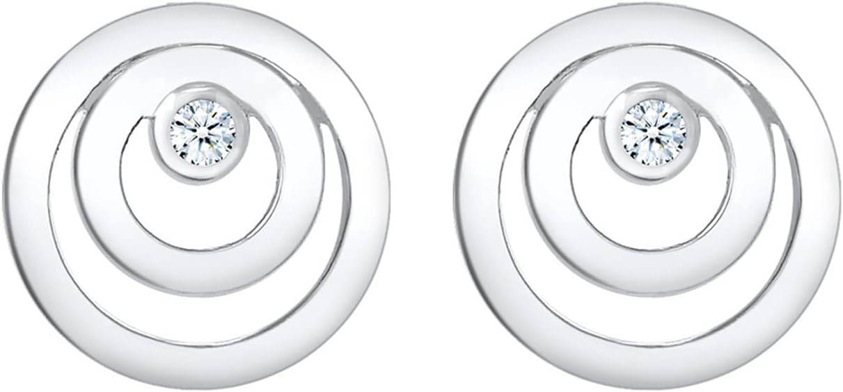 Detalle 2 de Elli DIAMONDS Earrings Circle mit Diamant 0,03 ct.