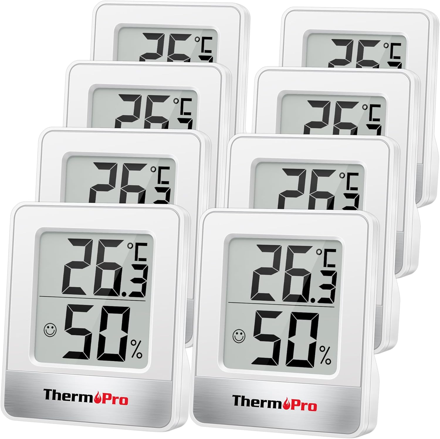 Detalle de ThermoPro Thermo-Hygrometer Thermometer – Innen Digitaler Luftfeuchtigkeitsmesser mit Smiley-Indikator
