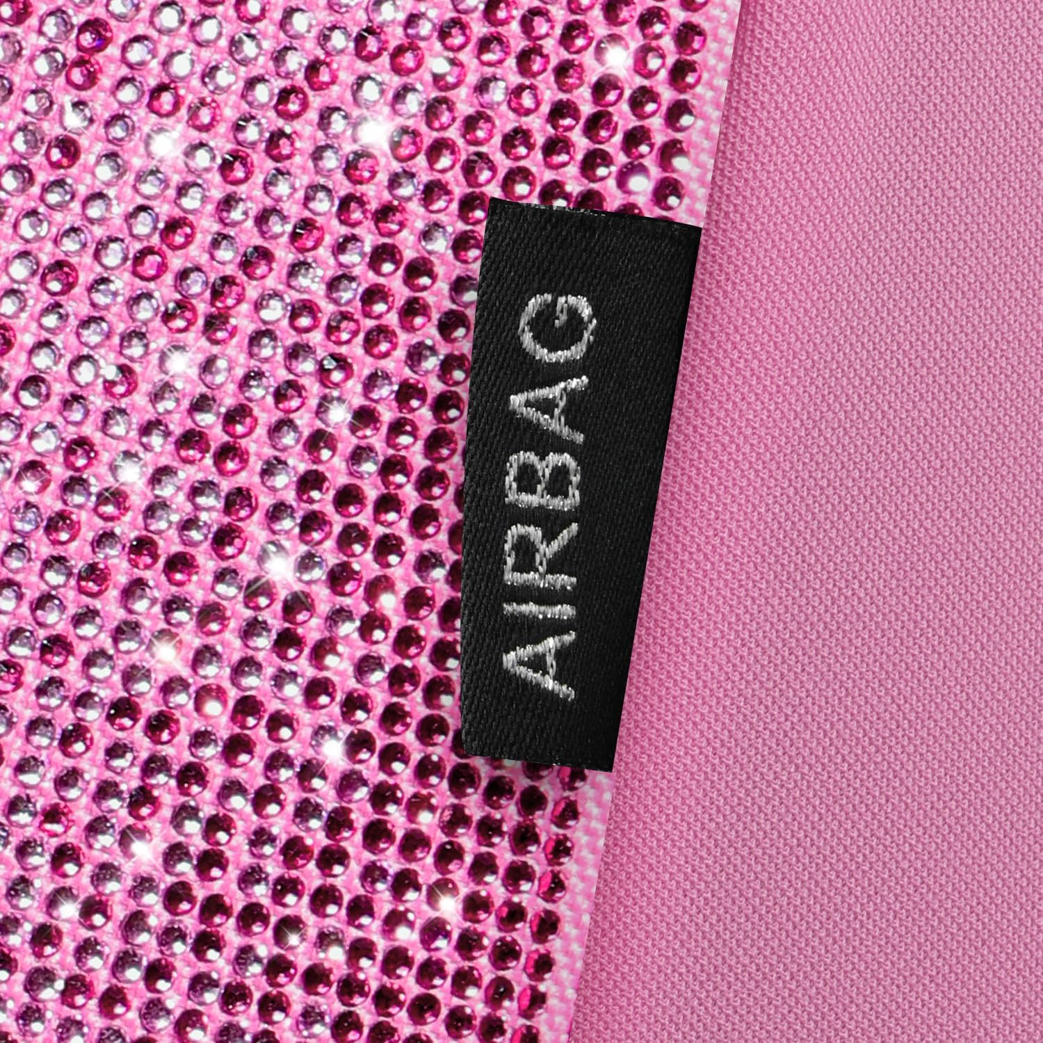 Thumbnail 6 de CAR PASS Bling Diamond Pink Leather Car Seat Covers Full Set