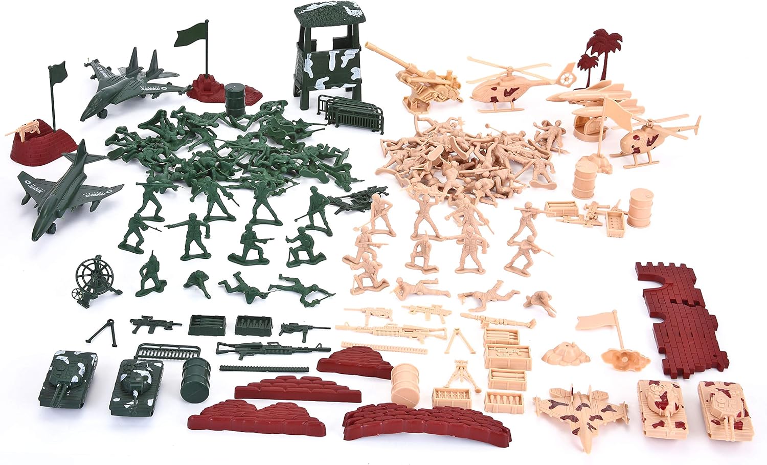 Detalle de JOYIN 164 Pcs Military Soldier Playset: Deluxe Army Men Battle Group