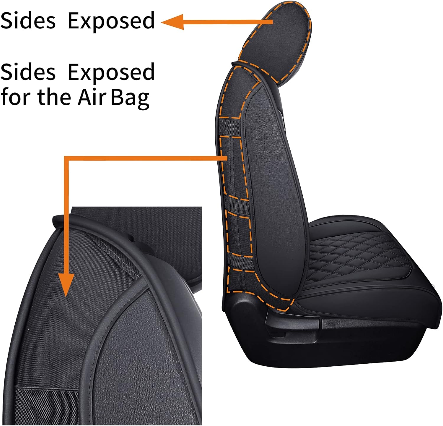 Thumbnail 3 de YIERTAI Tundra Seat Covers for Toyota Tundra (2008–2026) 5-Pcs Full Set, Waterproof Leather, Black