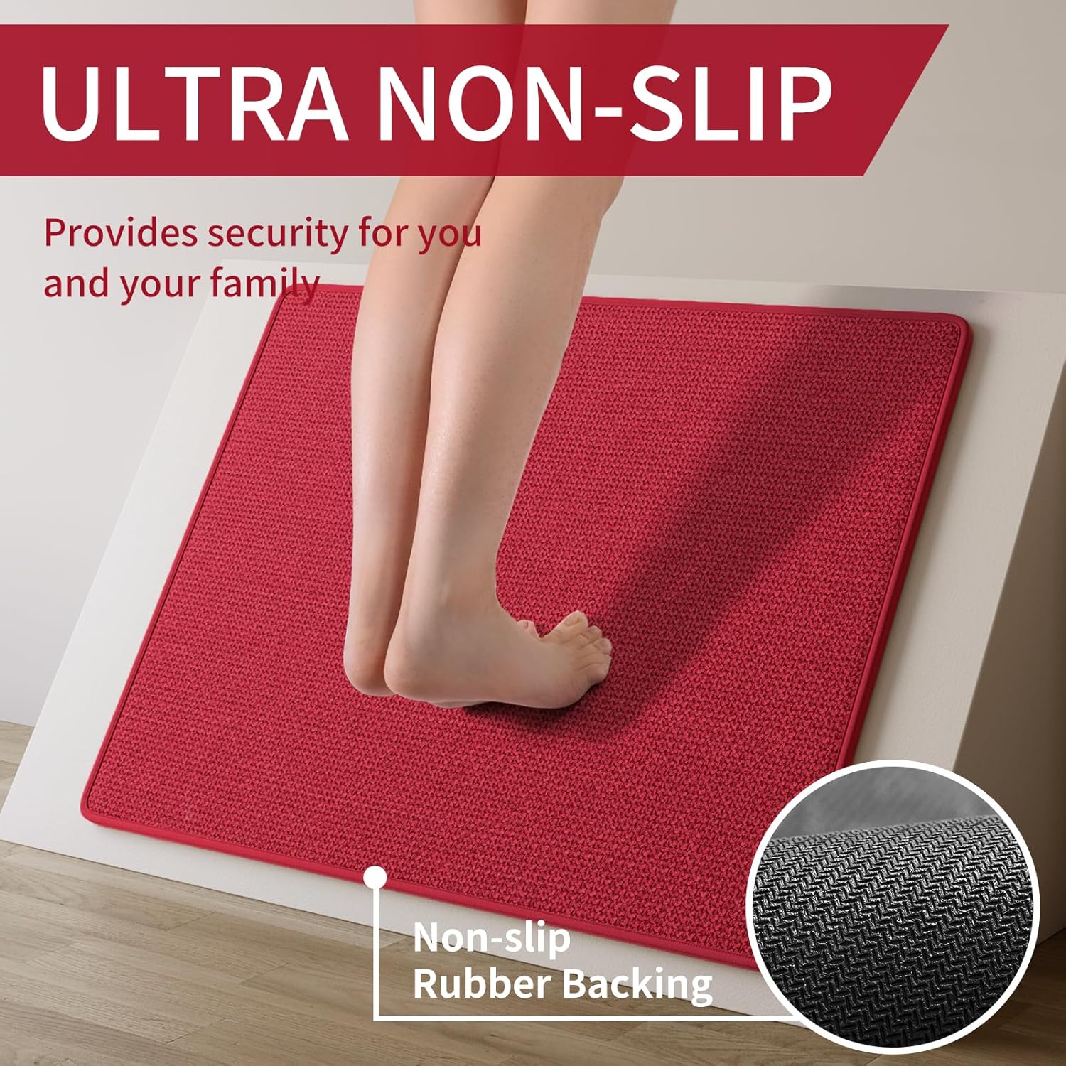 Detalle de YDKGL Kitchen Mats for Floor — 17x59, Super Absorbent, Non-Slip & Washable
