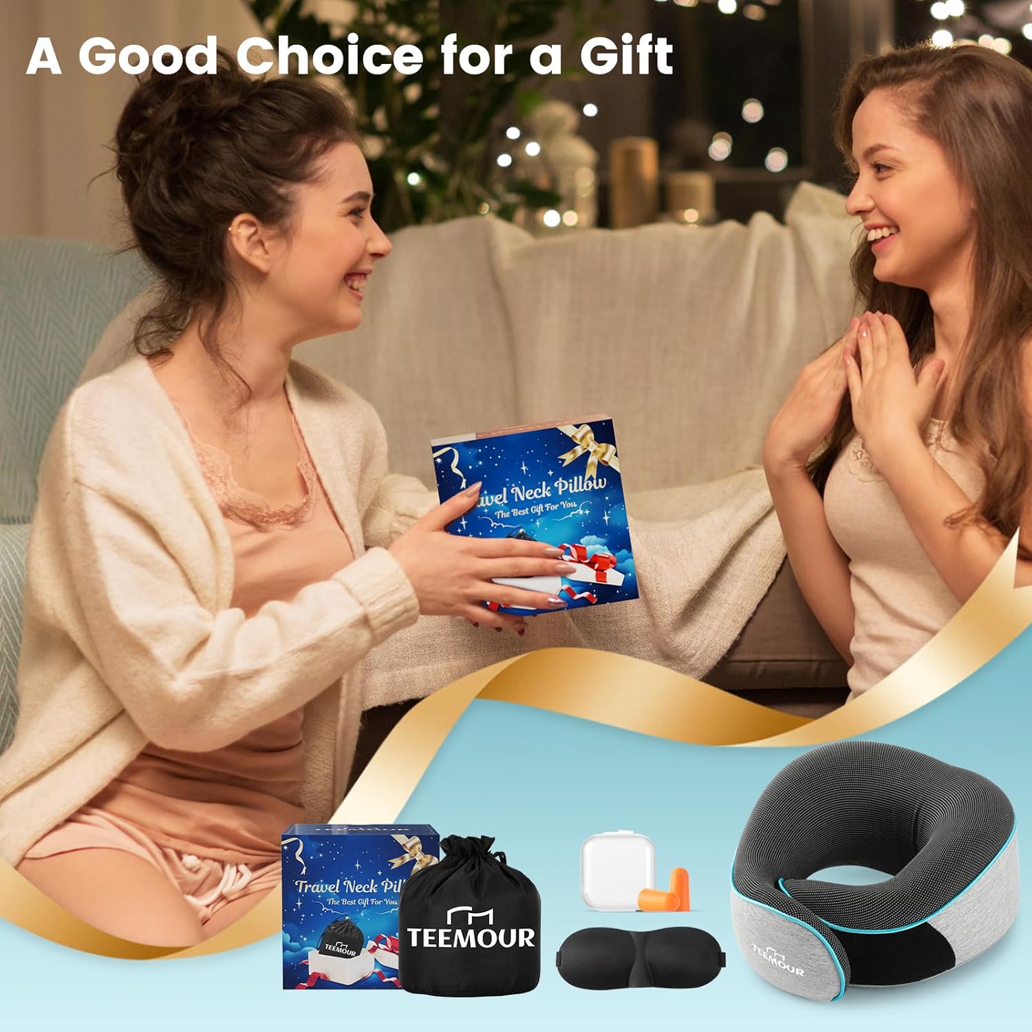 Thumbnail 5 de Memory Foam 360° Neck Travel Pillow for Adults