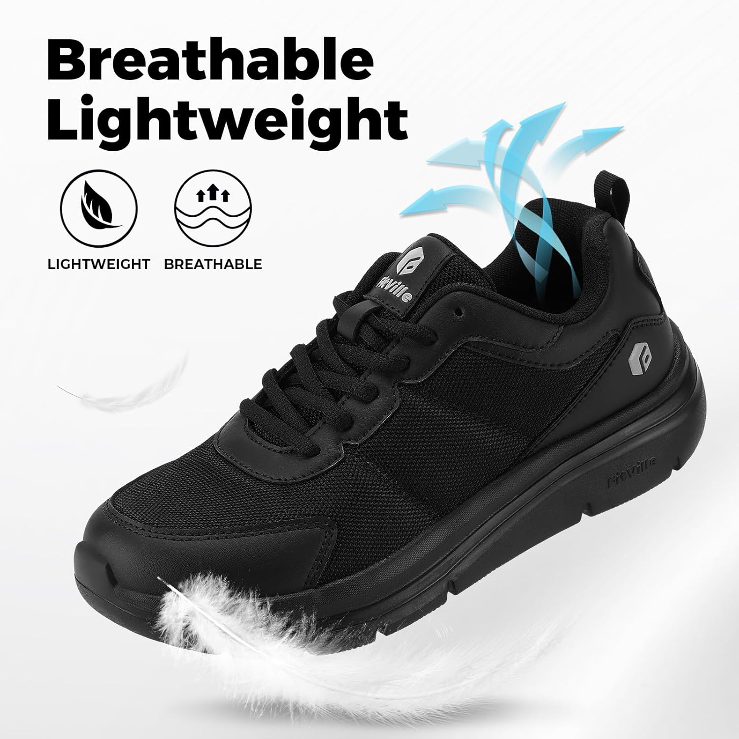 Thumbnail 4 de FitVille Extra Weit Walkingschuhe Herren – Leicht, atmungsaktiv und mit extra Dämpfung (Gr. 40–50)