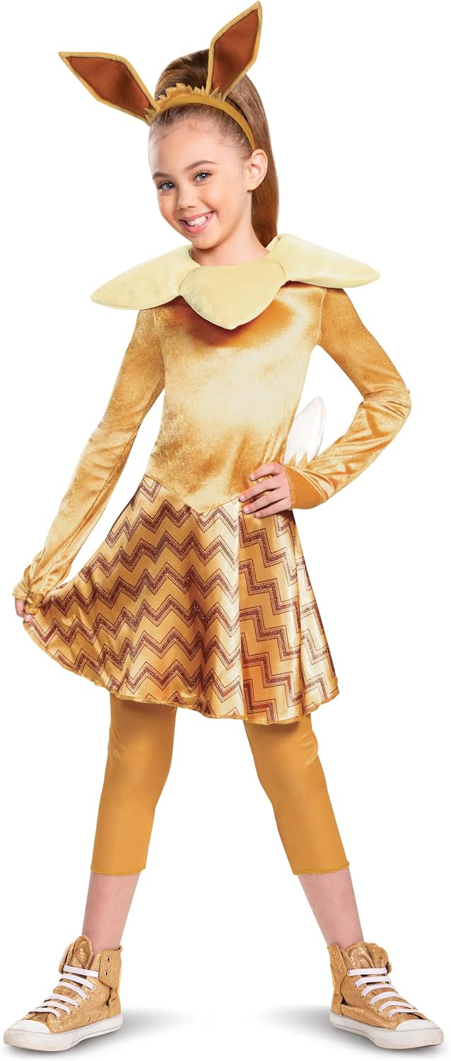 Detalle de Disguise Eevee Costume for Kids, Large (10-12), Dress, Leggings & Ears