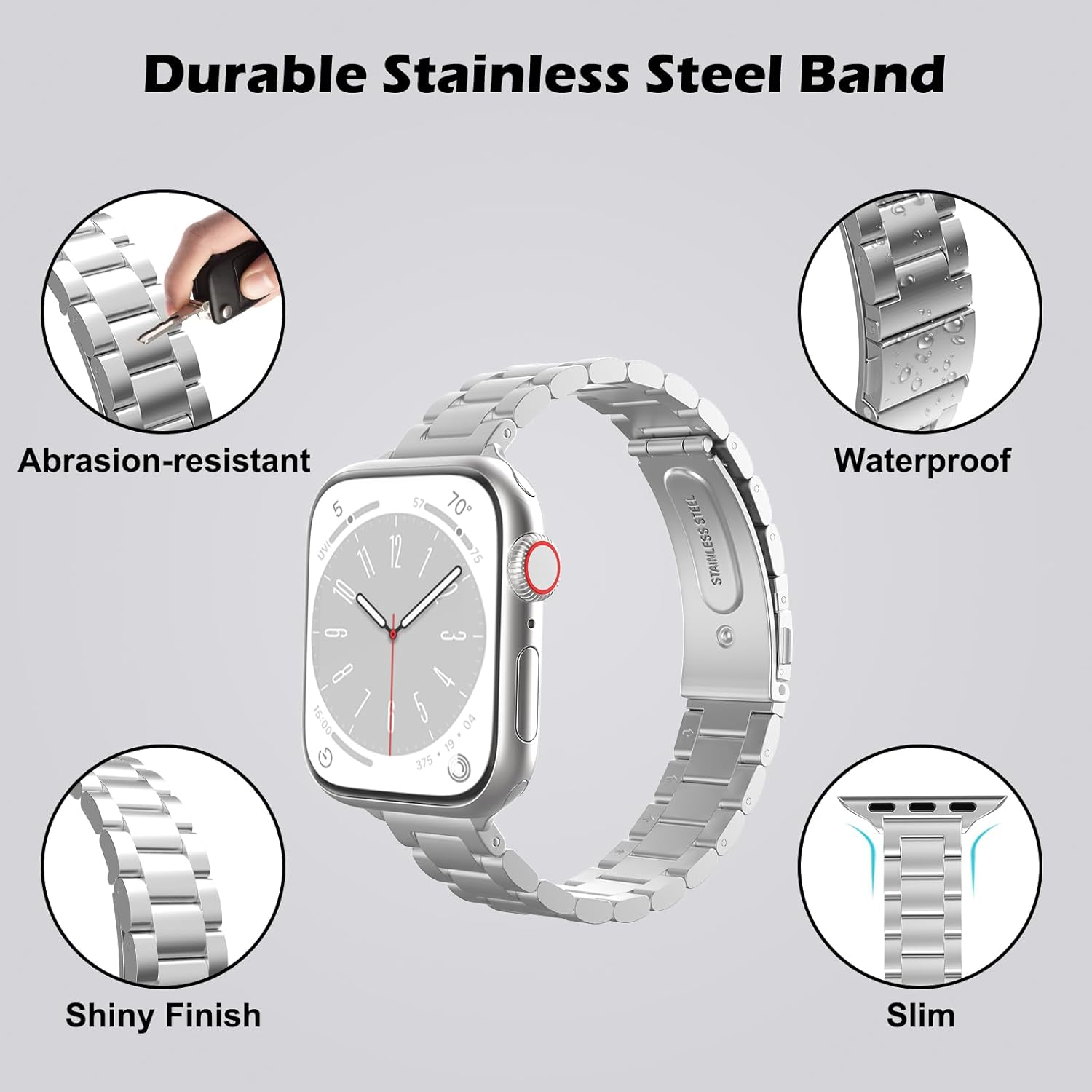 Thumbnail 2 de MoKo slim metal band 60g stainless steel