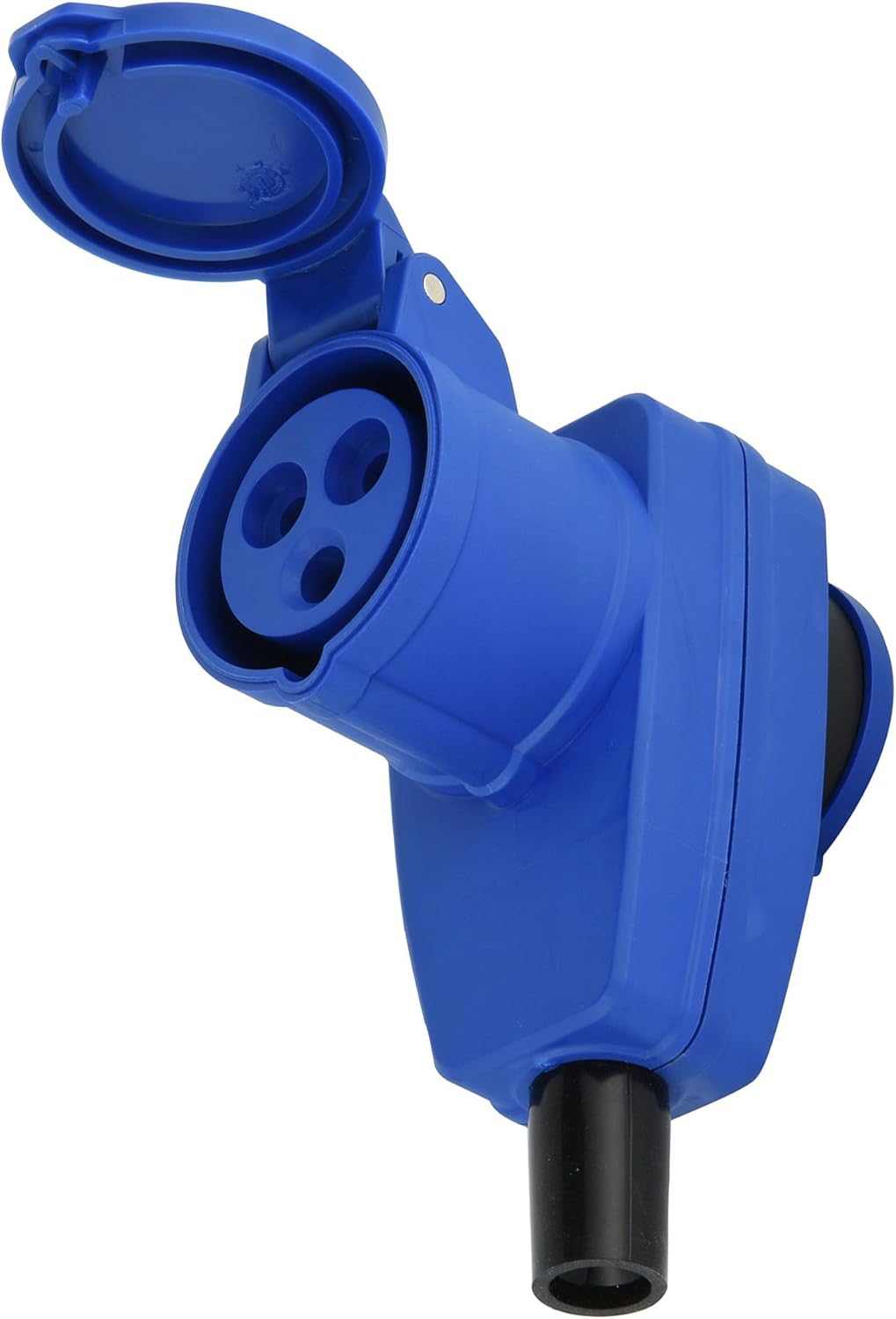 Thumbnail 1 de Electraline 55086 Presa Elettrica Angolare Cablabile IP44: doppia uscita industriale con adattatore Schuko