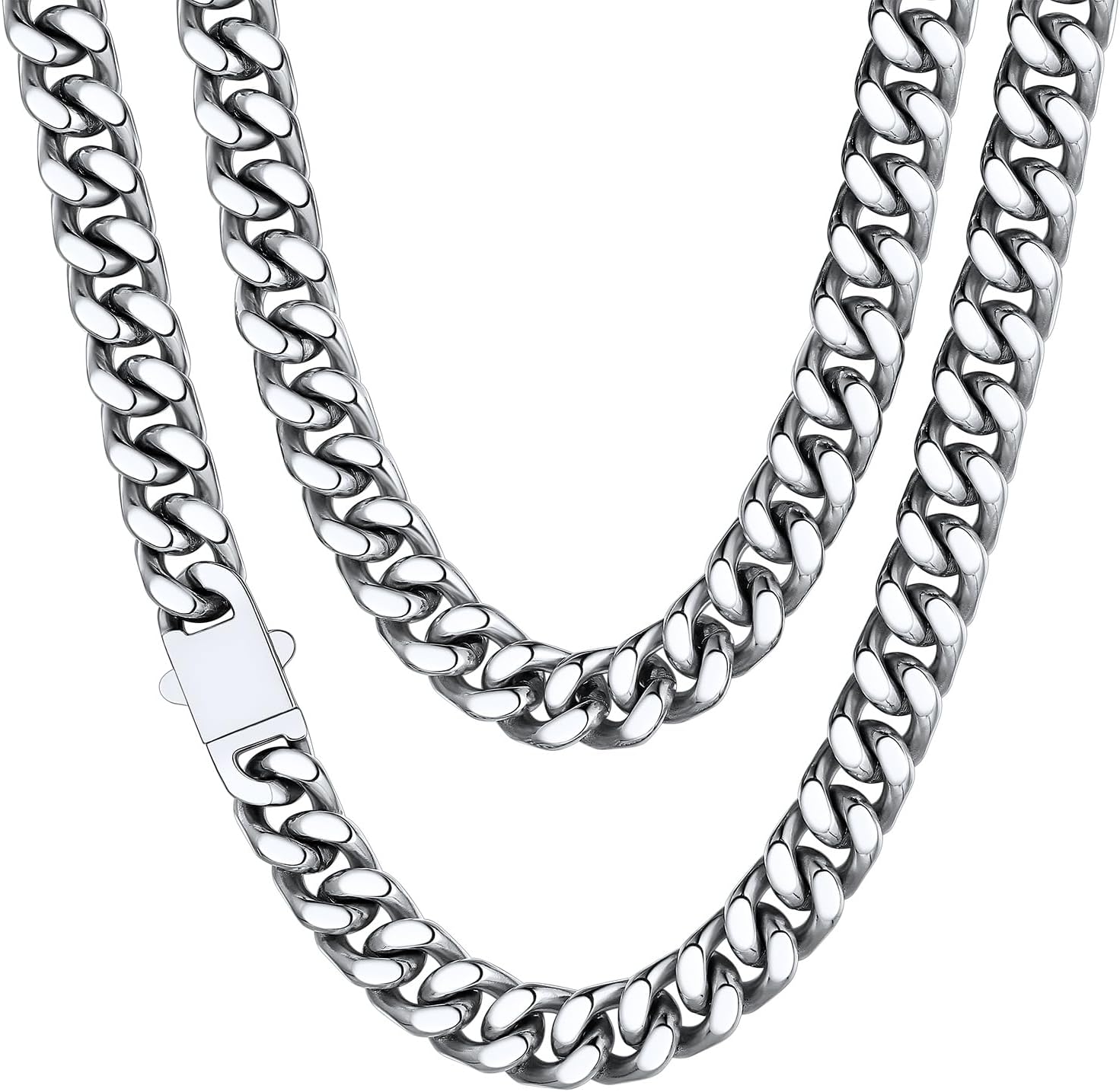 Thumbnail 6 de ChainsHouse Panzerkette Miami – 5/7/9/12 mm, Edelstahl 316L, 66 cm, silber/gold/schwarz