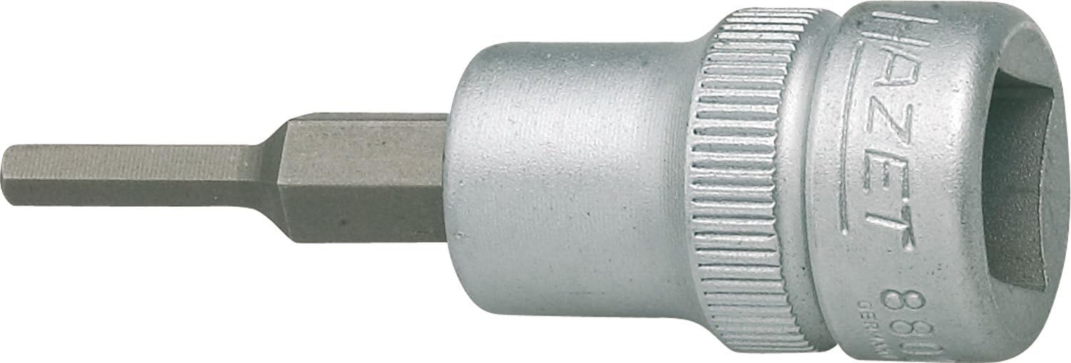 Detalle de HAZET 8801H4 ヘキサゴンソケット 9.5mm差込角・対辺4mm・全長55mm