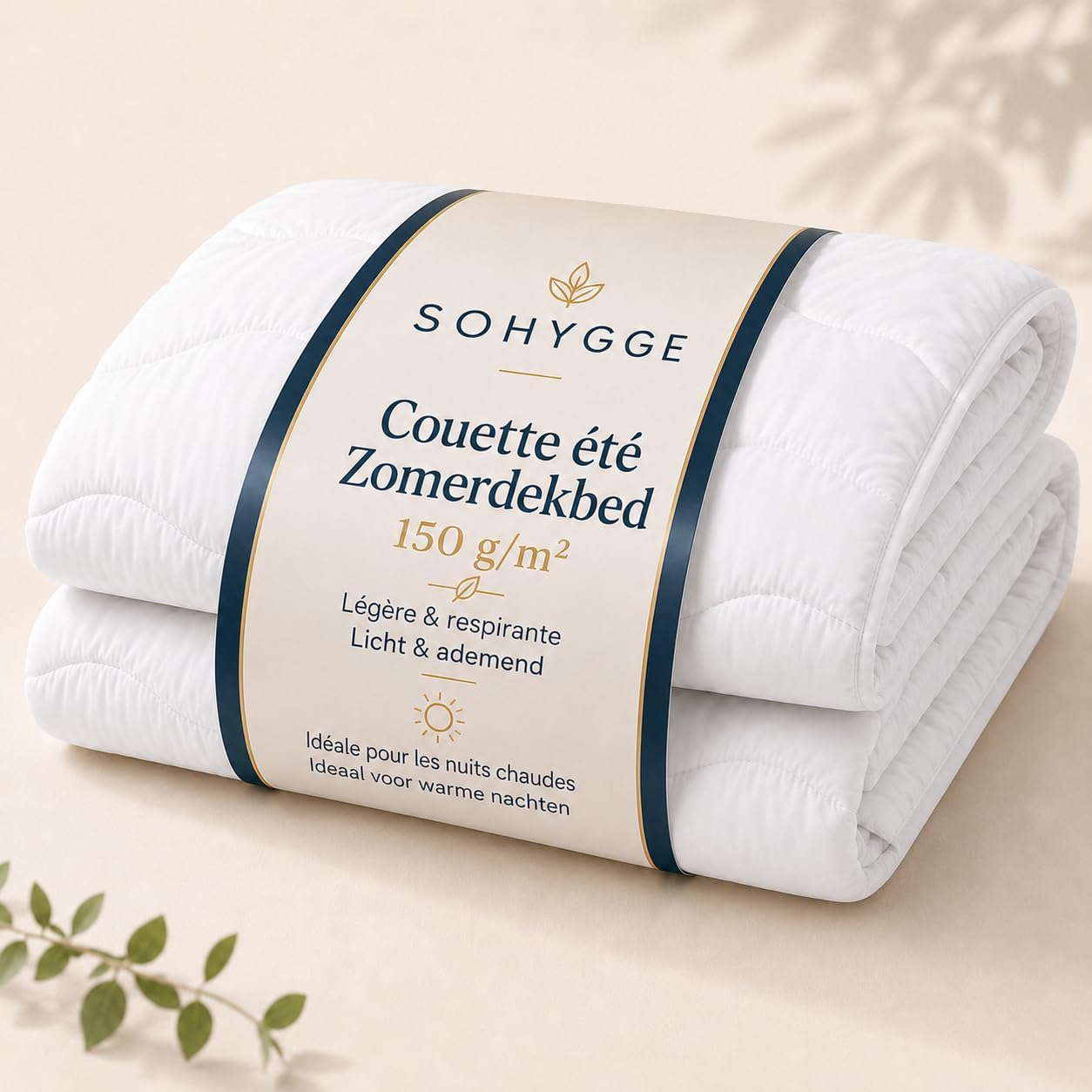 Detalle de SOHYGGE QUILT150WAVES zomerdekbed 220 x 240 cm, 150 g/m² microvezel