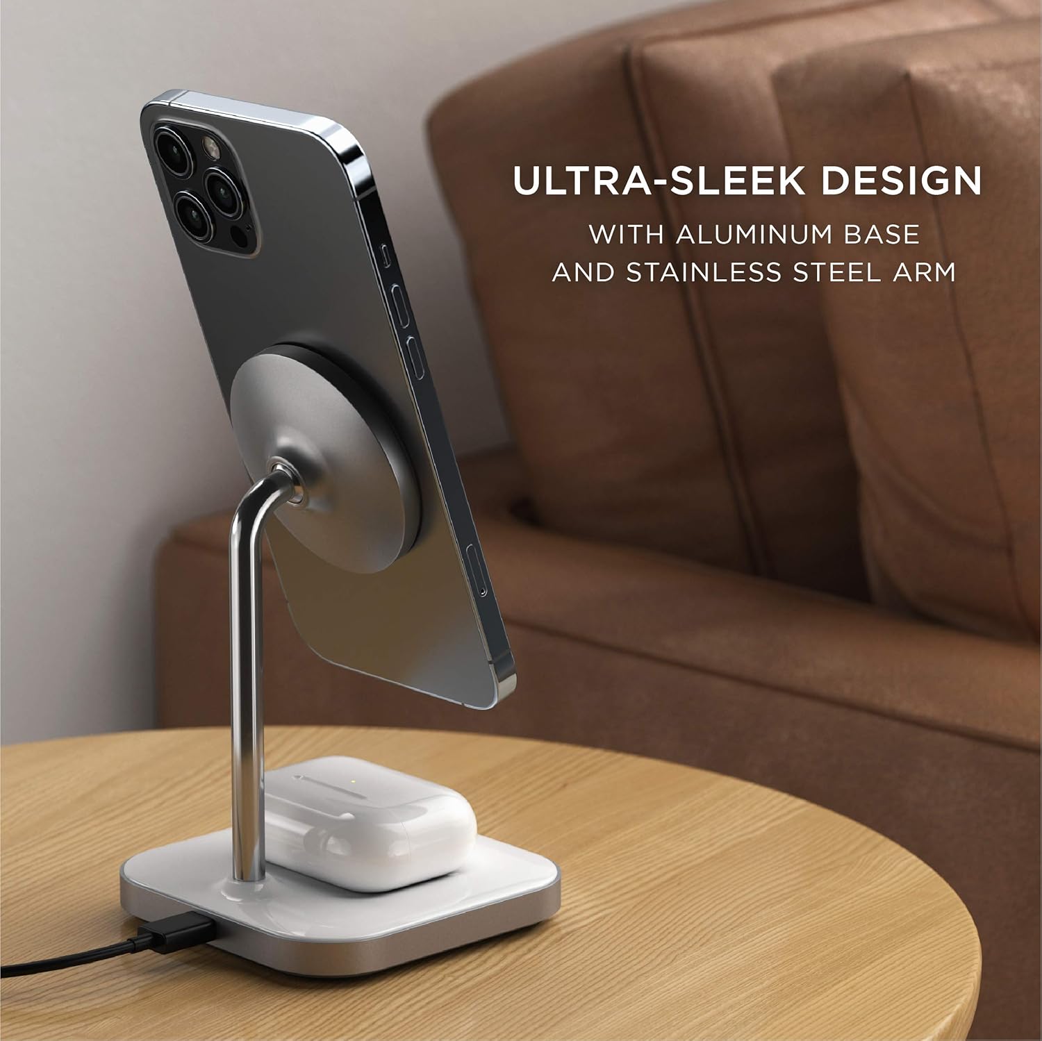 Thumbnail 5 de SATECHI Station de charge induction 2 en 1 magnétique pliable pour iPhone (MagSafe) et AirPods