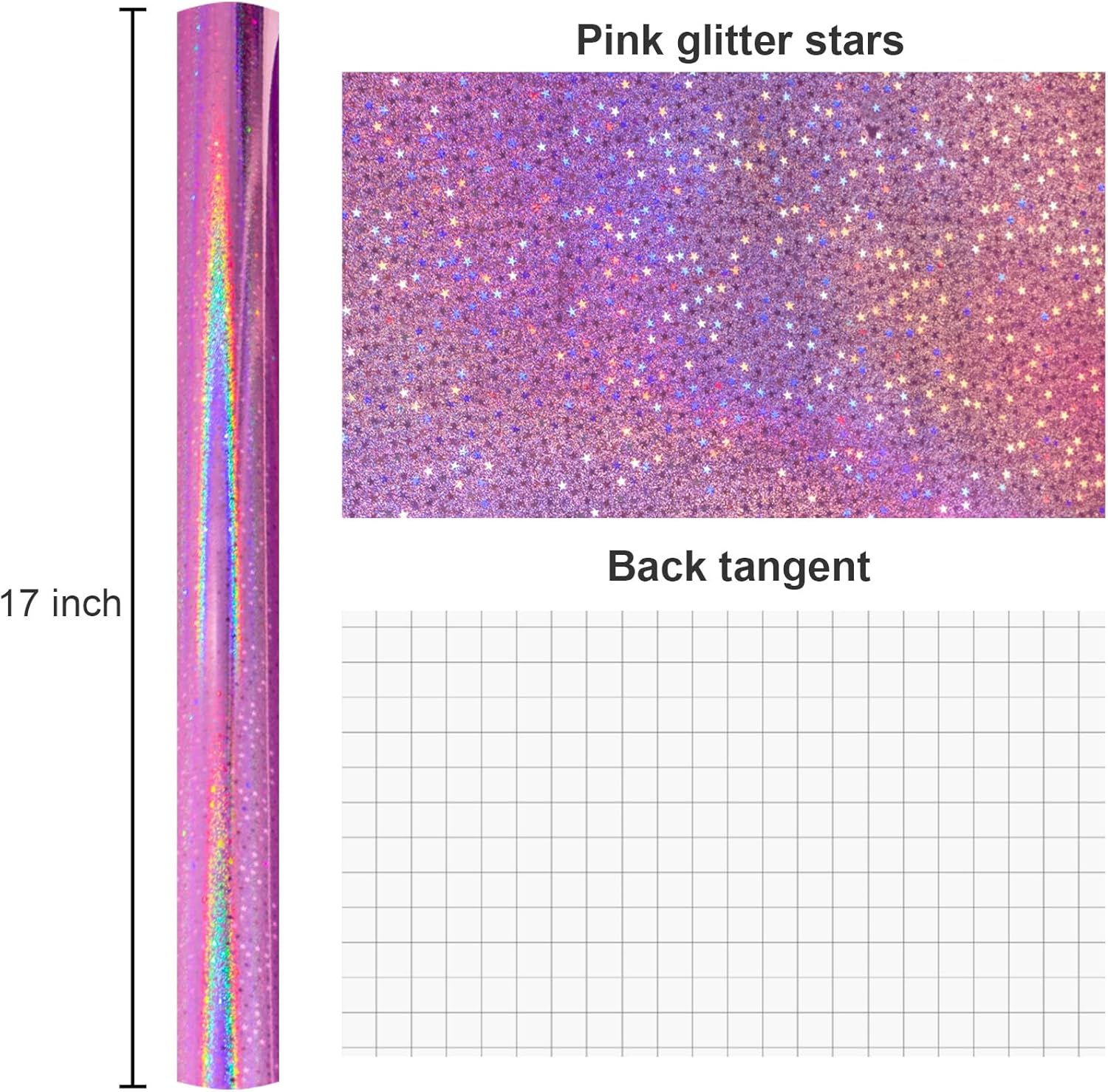 Detalle 2 de Burymento Holographic Gift Wrap, 17 in x 32.8 ft