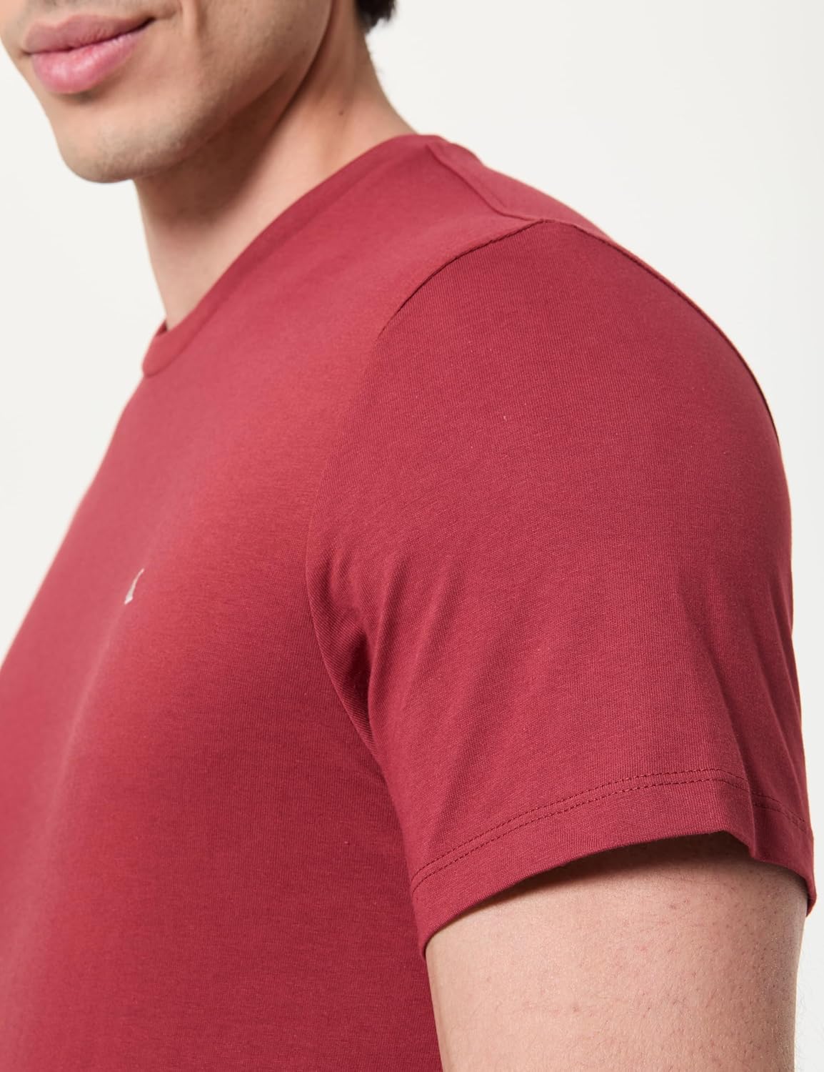 Thumbnail 3 de Calvin Klein Camiseta de manga corta hombre Classic Monogram tee de cuello redondo, rojo Red Pear (M)