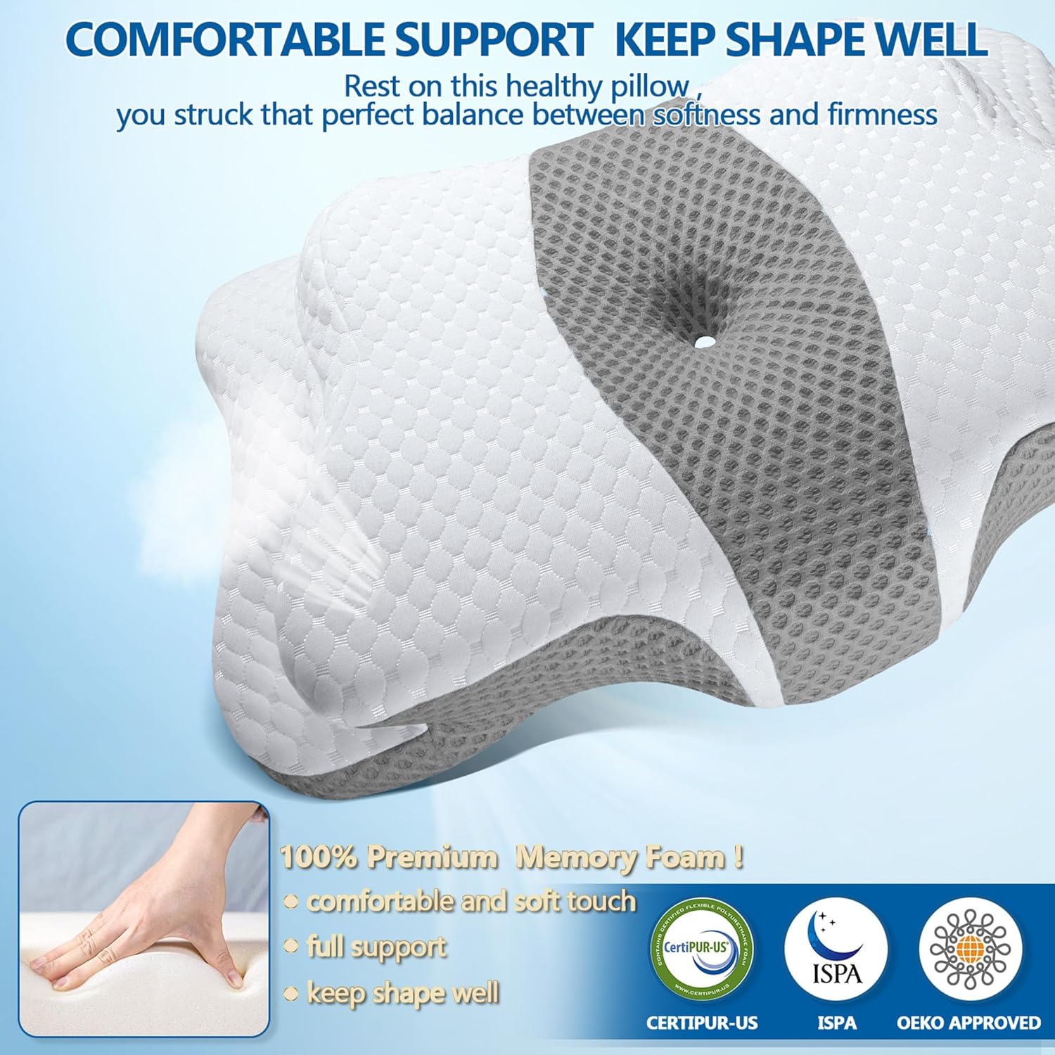 Thumbnail 4 de CHxxy Memory Foam Cervical Pillow