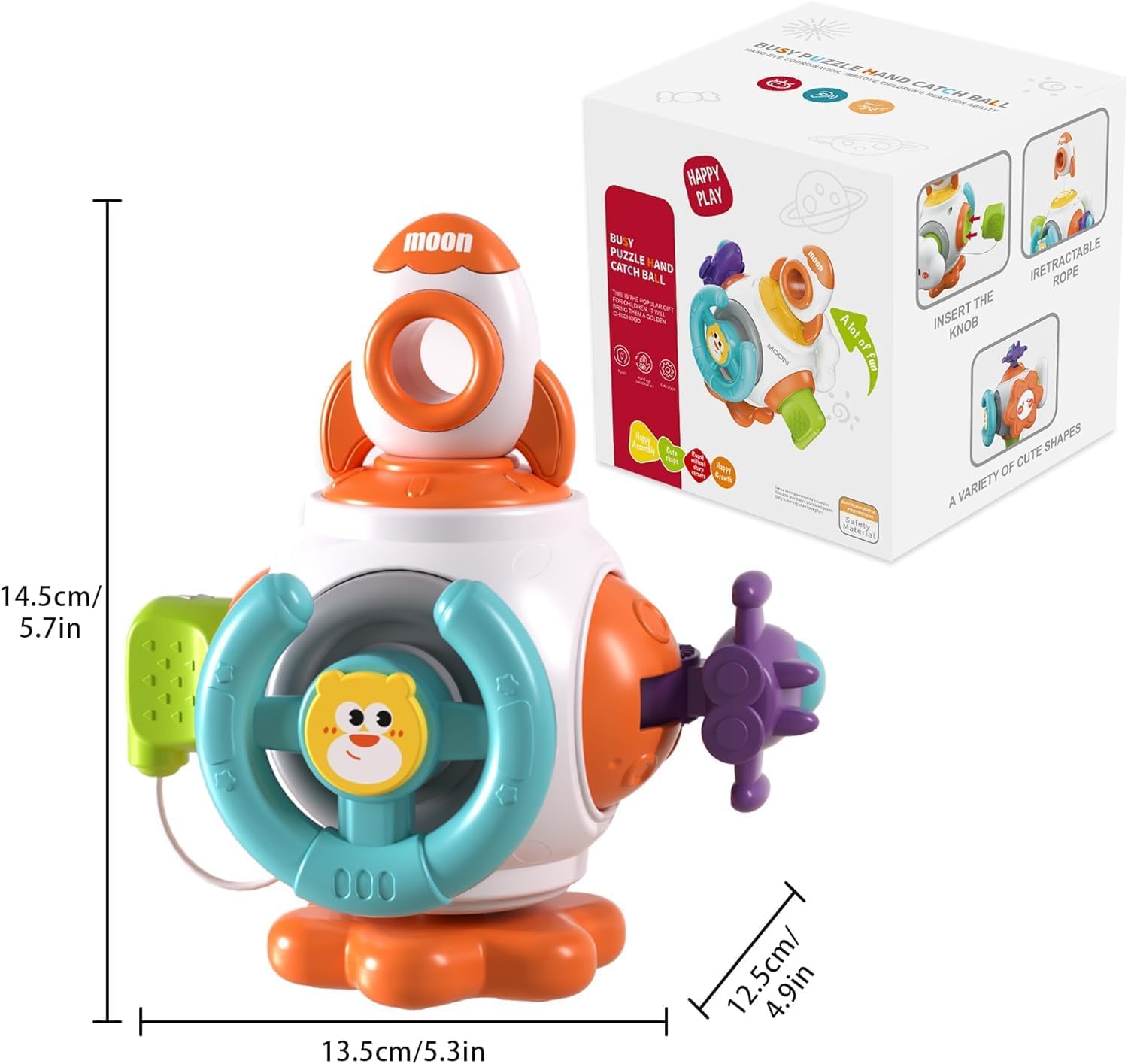 Thumbnail 4 de Montessori Busy Board Cube for Toddlers 1–3: Travel Sensory Toy