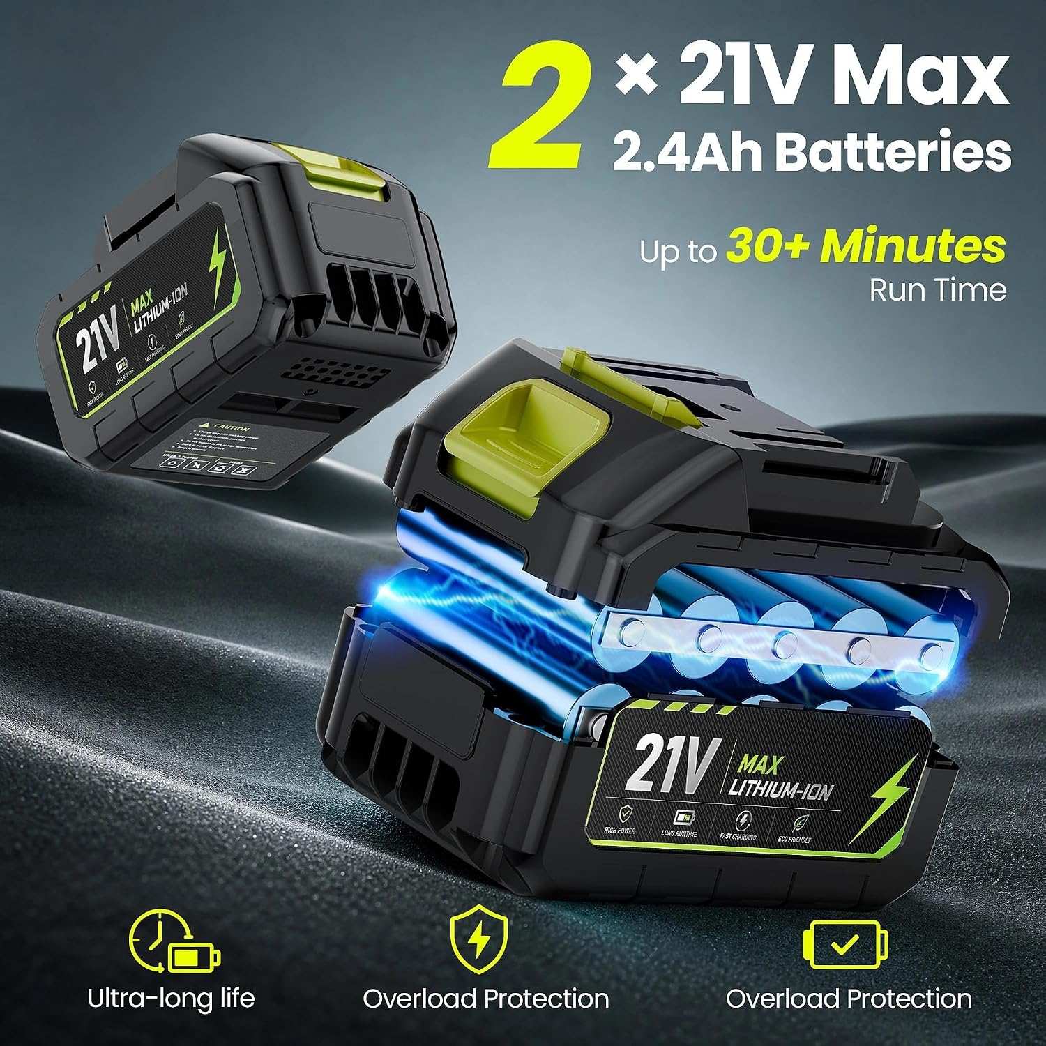Detalle de Wanvzo Cordless Leaf Blower, 21V