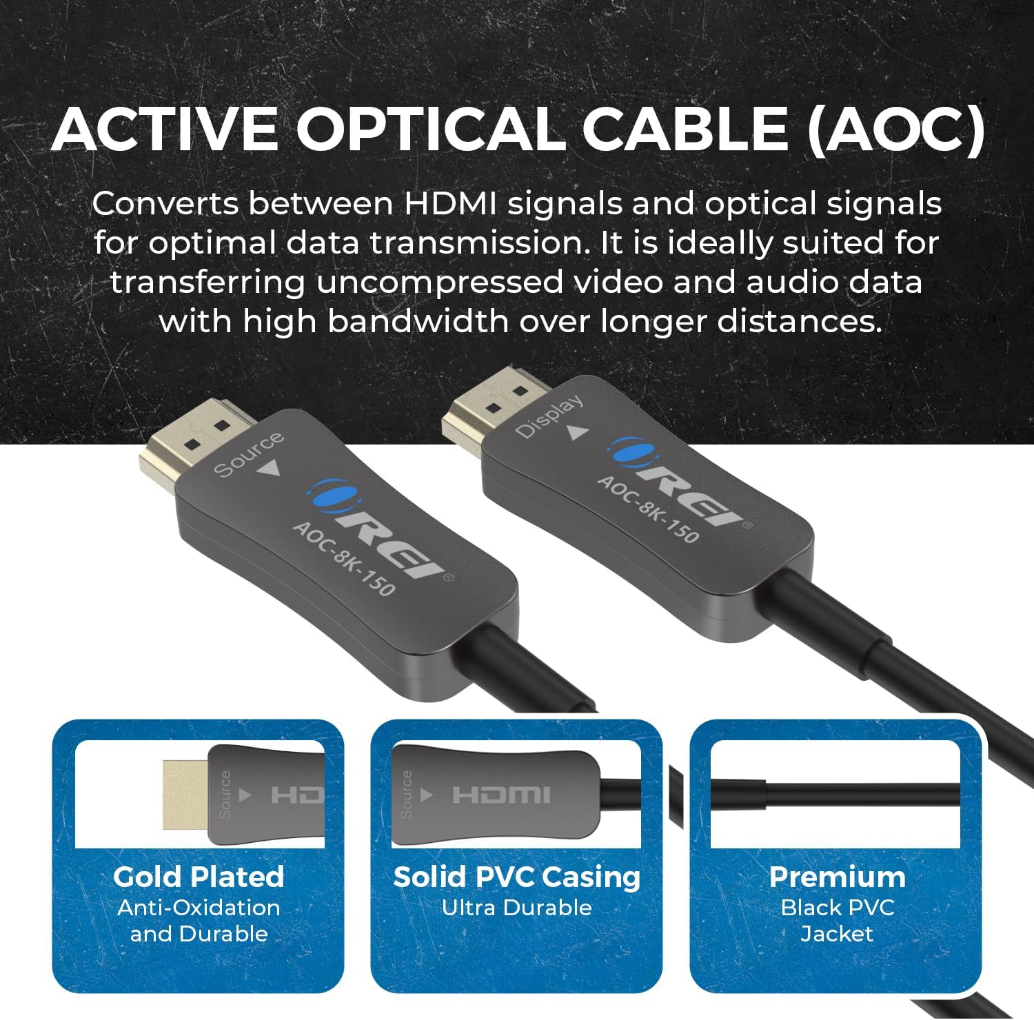 Detalle de OREI 8K HDMI 2.1 Cable 150ft