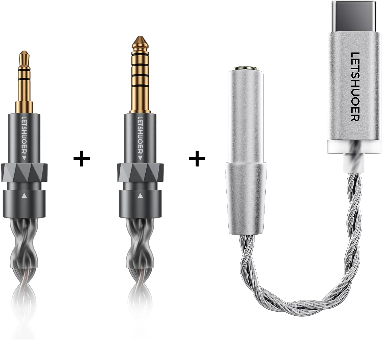 Detalle de Letshuoer S12 Ultra 14.8mm Planar Driver IEM with Detachable 392-Core Silver-Plated Cable (Mocha, 3.5mm/4.4mm)