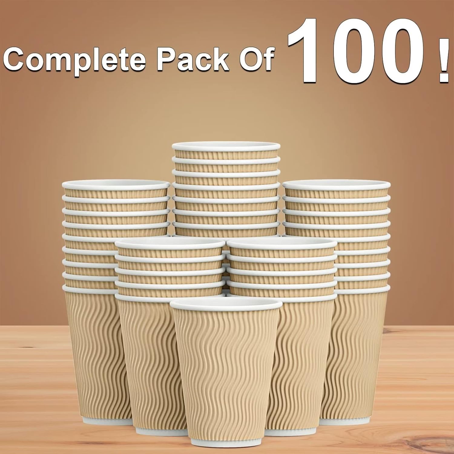 Thumbnail 6 de Luckypack 12oz Paper Cups Ripple 🥤