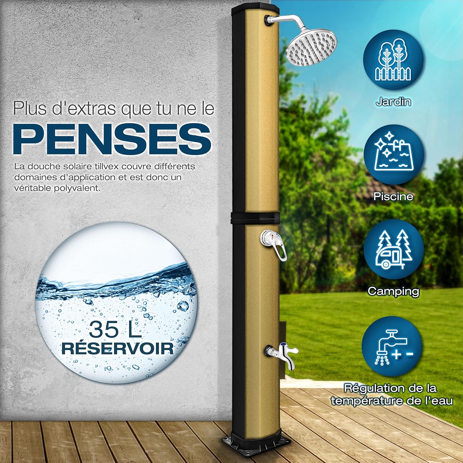 Thumbnail 1 de tillvex Douche solaire 35 litres