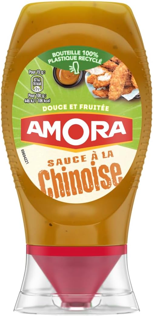 Detalle 2 de Amora Sauce à la Chinoise – Douce & Fruité, Lot de 4 bouteilles de 280 g