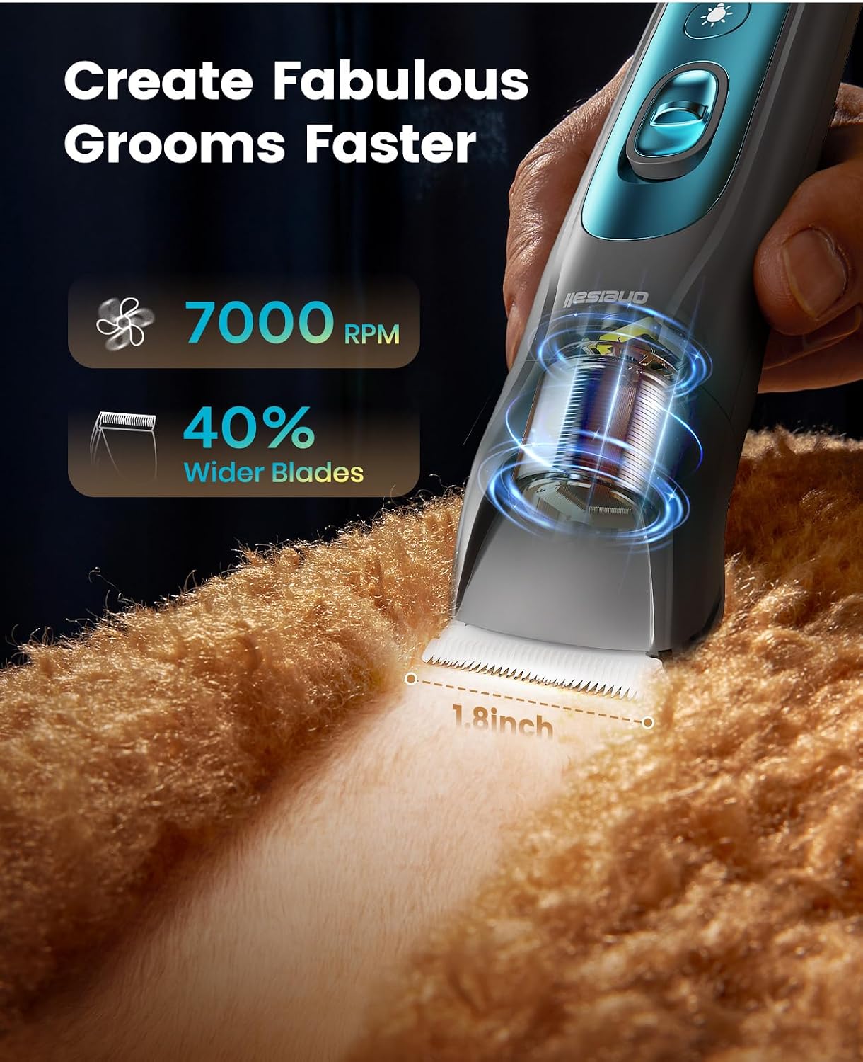 Detalle 2 de oneisall FC10 4-in-1 Pet Grooming Kit 7000 RPM
