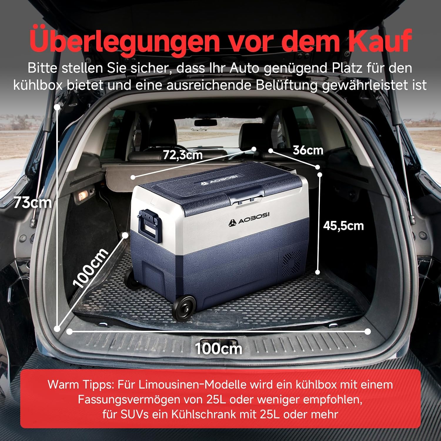 Detalle 2 de AAOBOSI Kompressor Kühlbox 50 L – elektrische Kühlbox