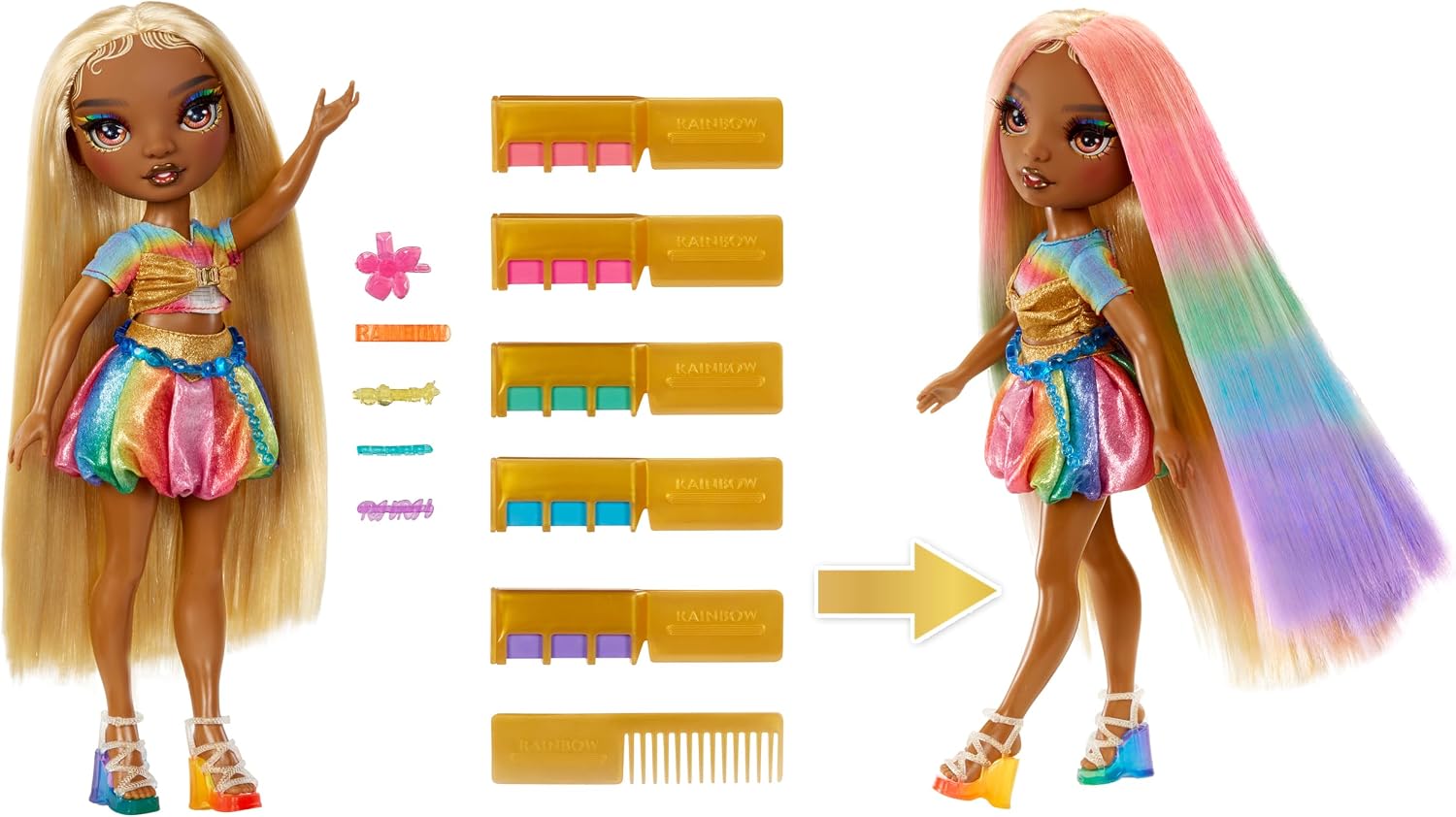 Thumbnail 1 de Rainbow High Meline 28 cm Puppe mit Haarkreide