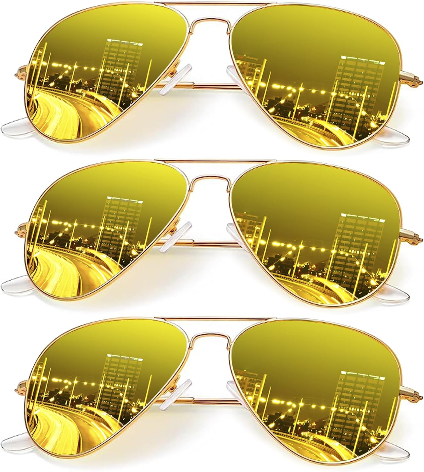 Detalle de KALIYADI Classic Aviator Sunglasses – Polarized UV Protection, Lightweight Metal Frame