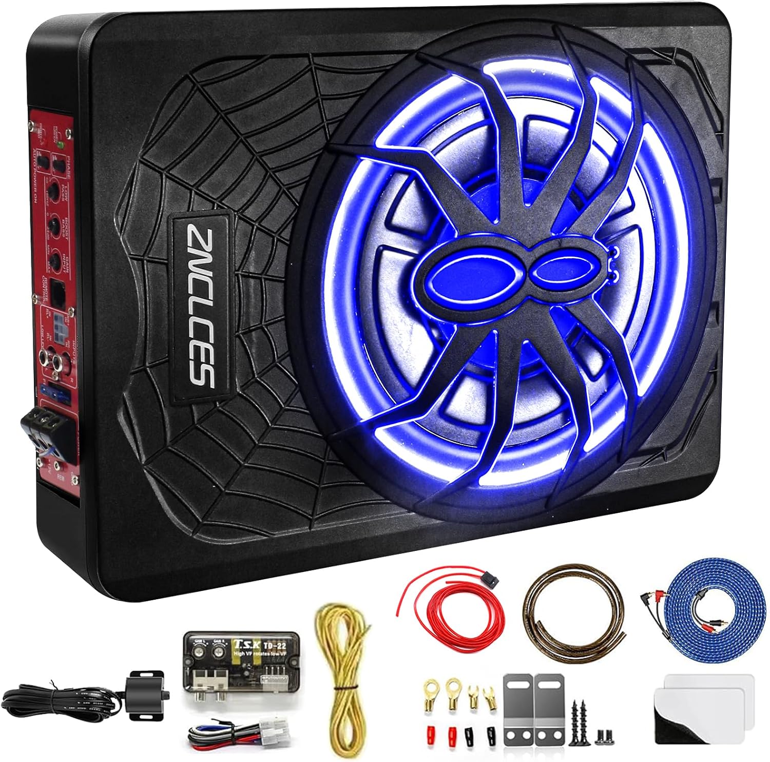Detalle de Znclces 2025 10" 1200W Slim Under-Seat Subwoofer ๐