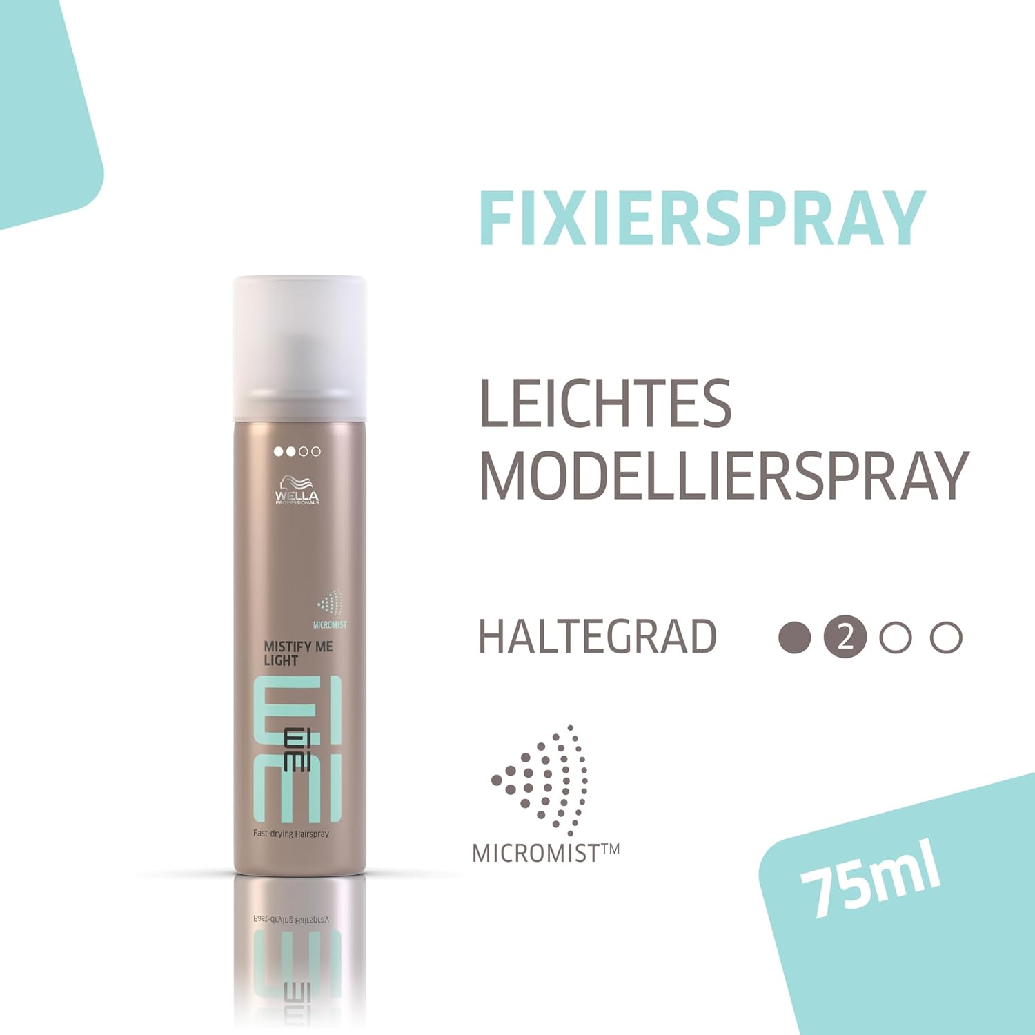 Thumbnail 1 de Wella EIMI Mistify Me Light schnelltrocknendes Haarspray (leichtes Fixing Spray) – 75 ml