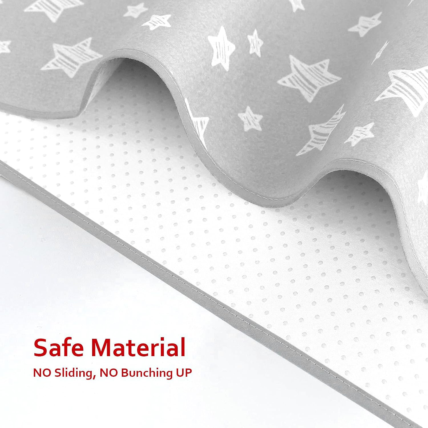 Thumbnail 2 de Moonsea Grey Star Splat Mat for High Chairs, 42 x 46 Inches