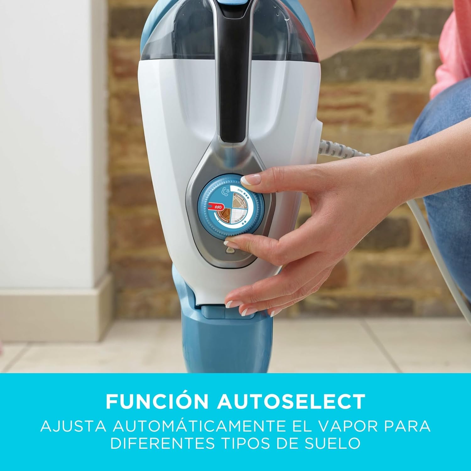 Thumbnail 3 de BLACK+DECKER Mopa a Vapor 1300W, 12 Accesorios, Blanco/Azul 🌬️