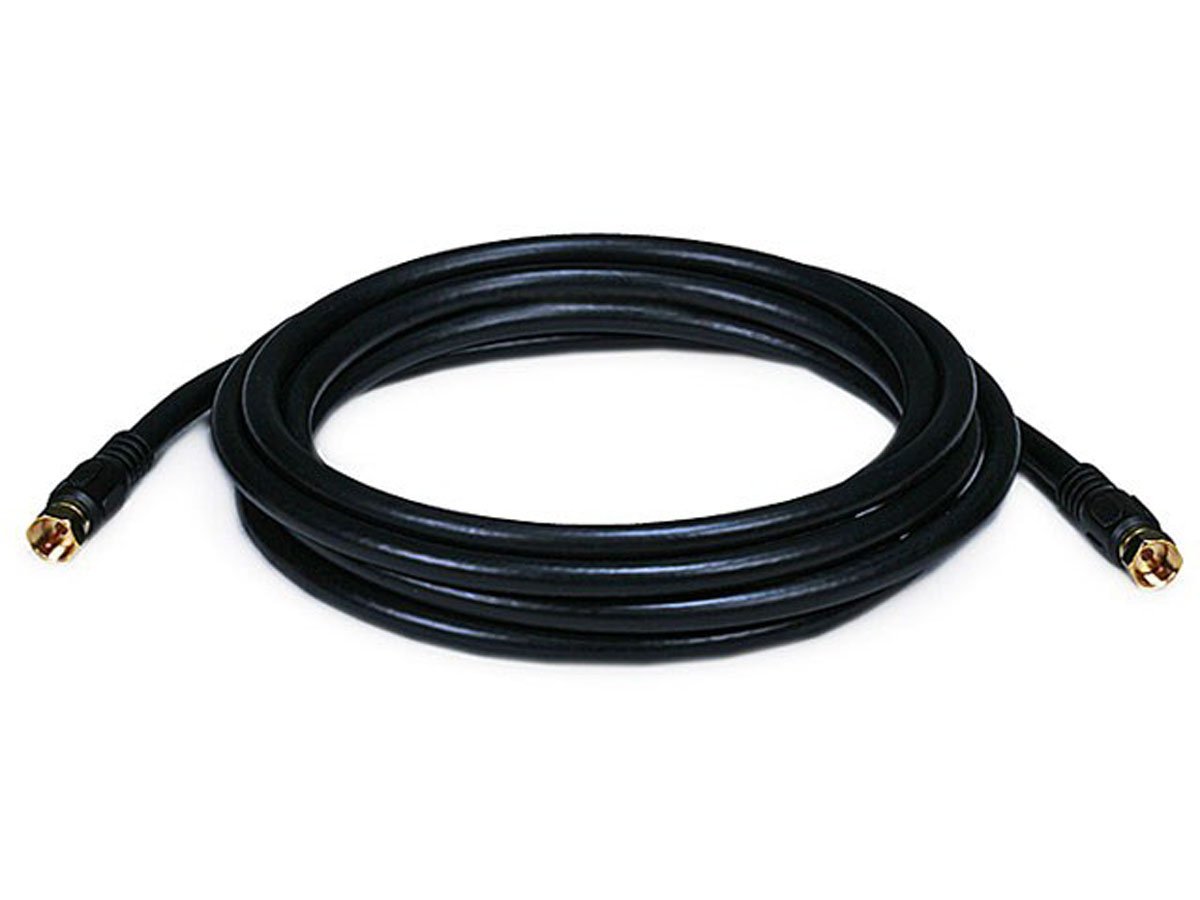 Thumbnail 6 de Monoprice 104061 RG6 Quad Shield CL2 Coaxial Cable with F Type Connector, 50ft (White)