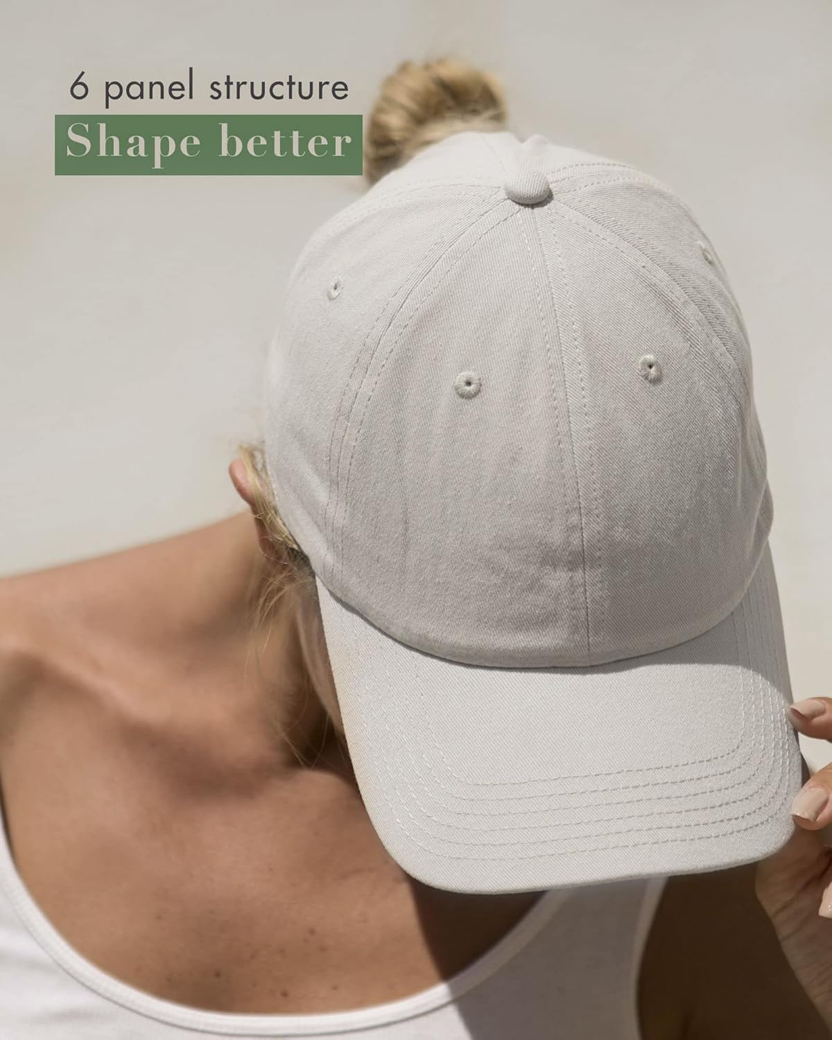 Thumbnail 4 de FURTALK Damen Vintage Basecap aus Baumwolle mit verstellbarem Schieber (2 Größen)