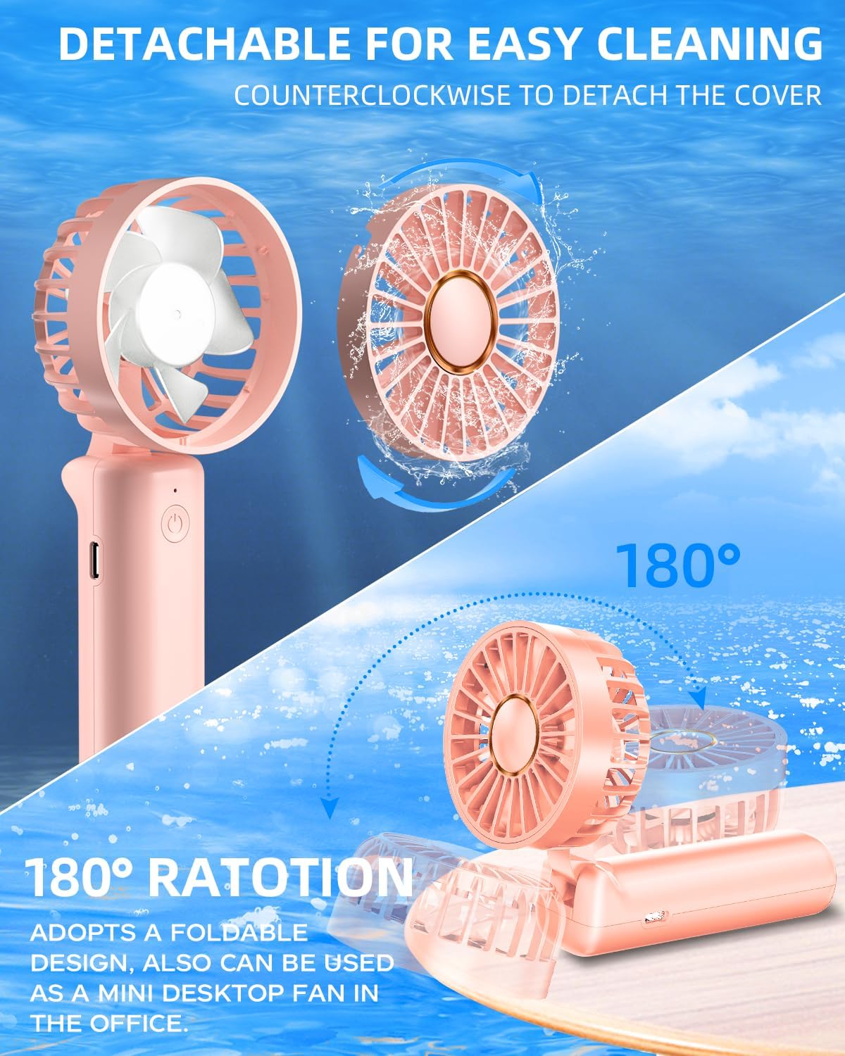 Thumbnail 6 de Hssio mini handheld fan 1800mAh