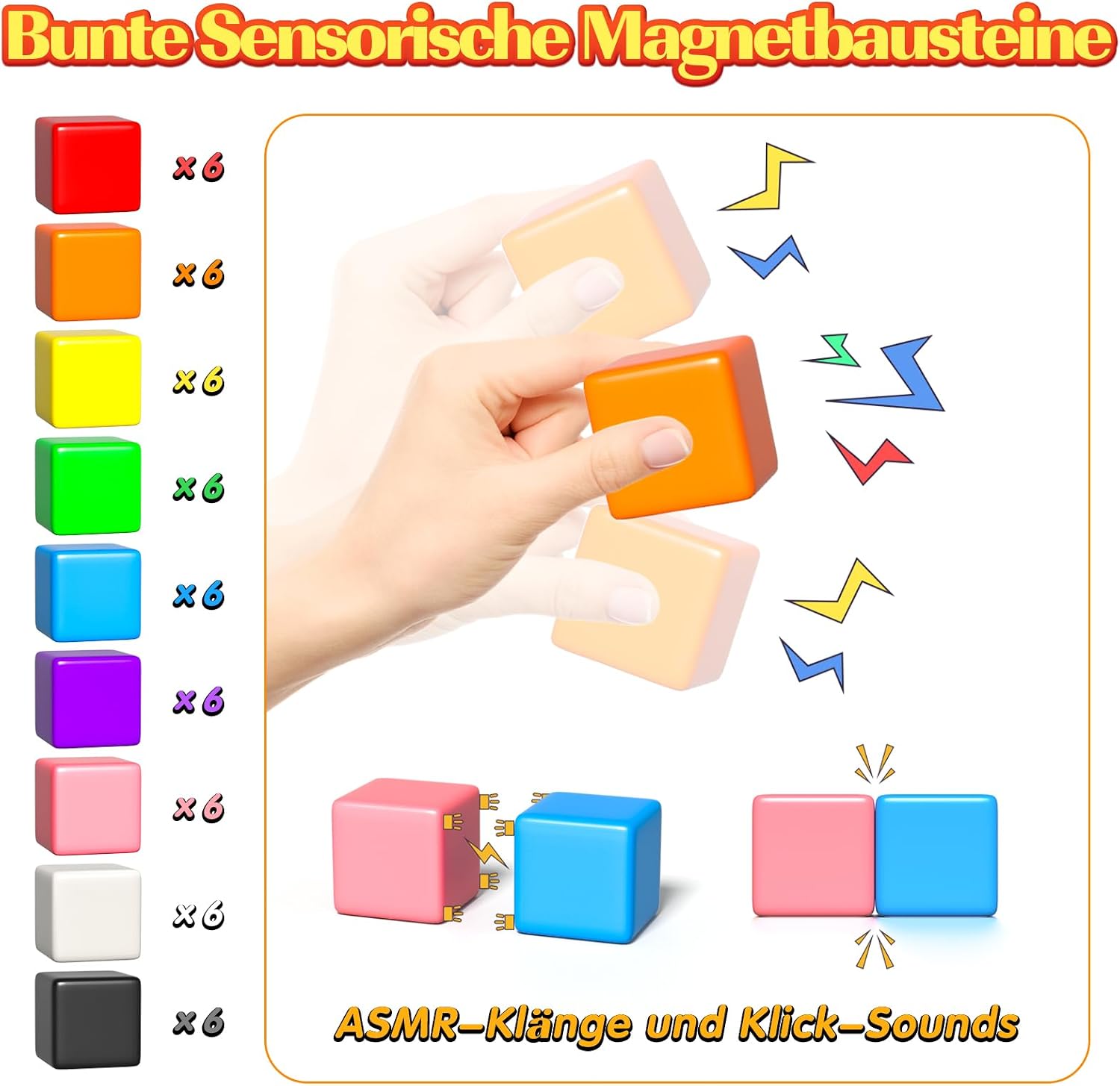 Thumbnail 1 de Apluses 54-teilige Magnetbausteine für Kinder 🧩