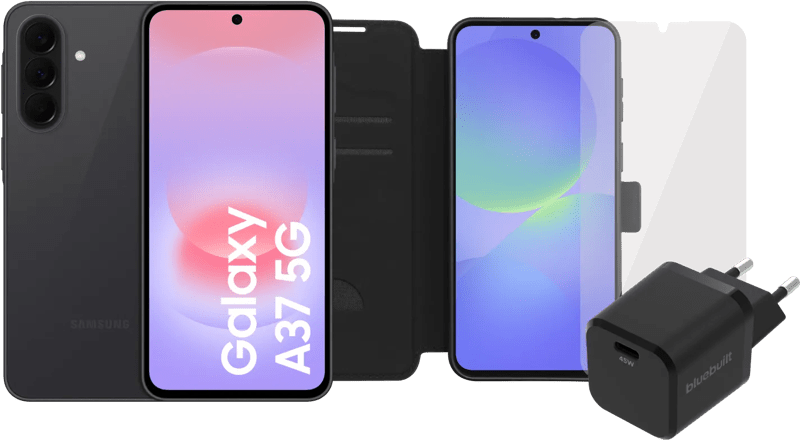 Detalle de Samsung Galaxy A37 128 GB Schwarz 5G (Enterprise Edition) + Komplettes Zubehörset