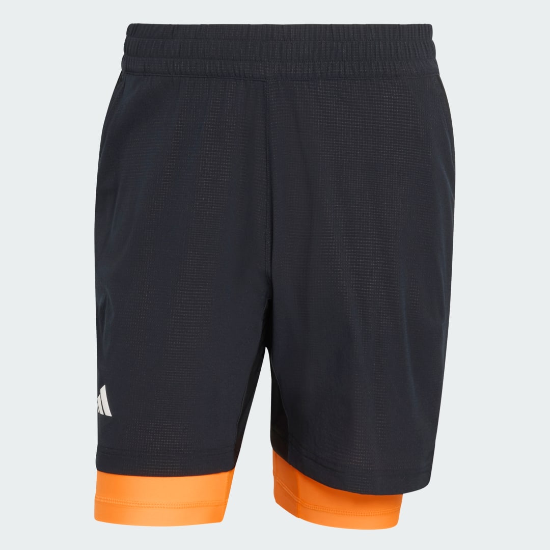 Detalle 2 de Conjunto de pantalón corto de tenis con interior Climacool de Adidas – Negro