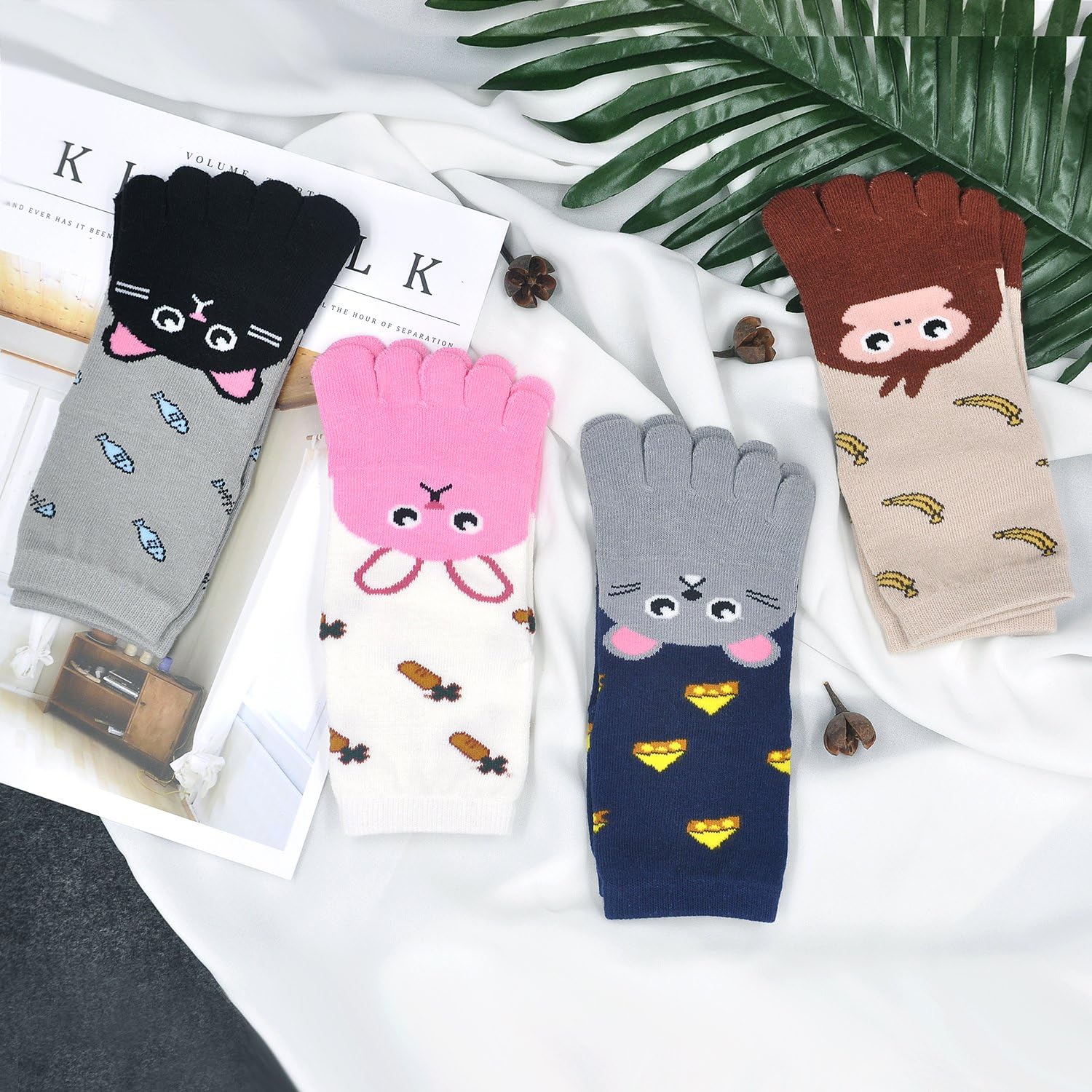 Detalle de PUTUO Chaussettes à doigts enfant 3-12 ans