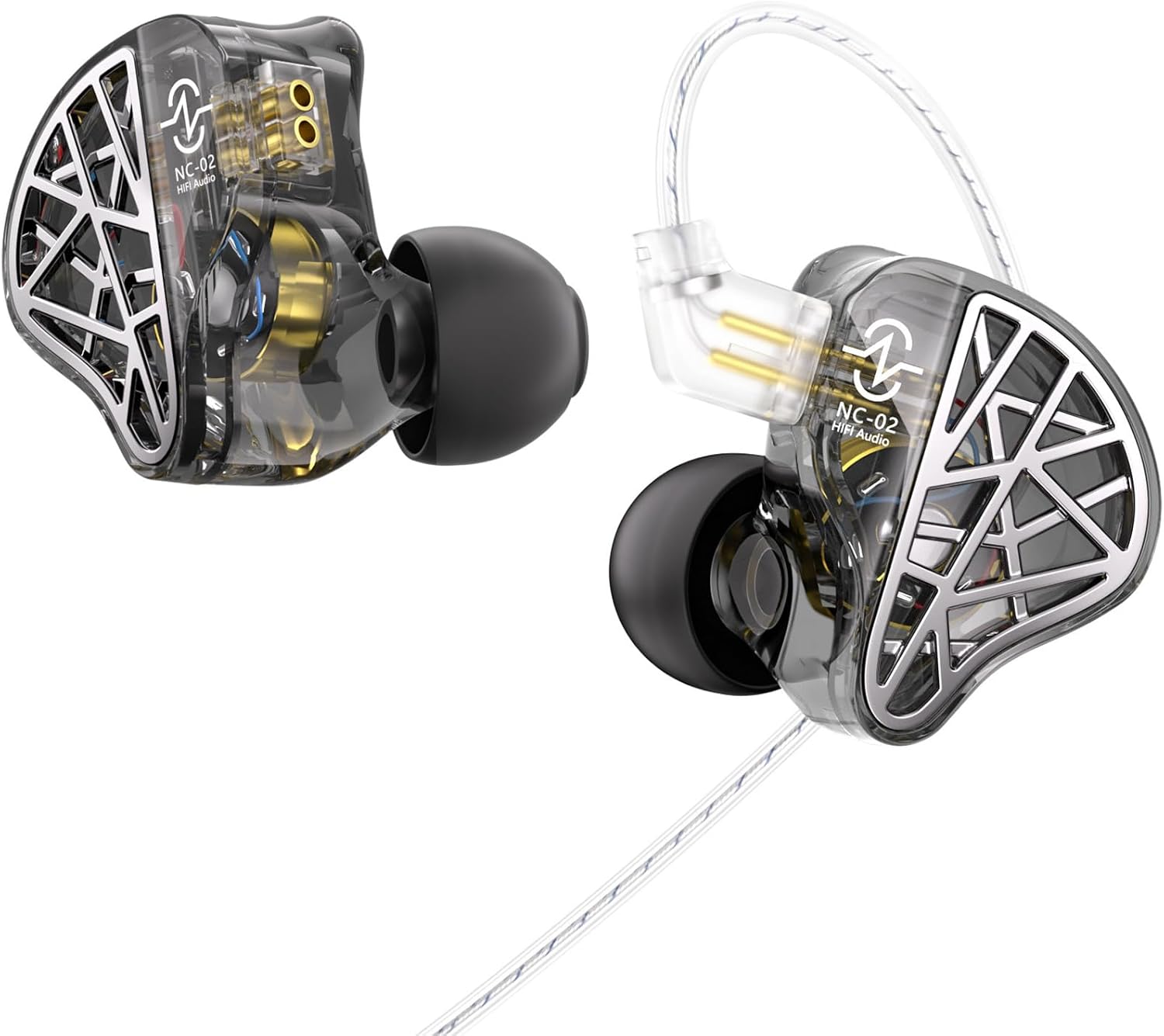 Detalle de Yinyoo CCZ NC02 10mm in-ear monitors with detachable 2-pin cable (wired gaming & music IEMs)
